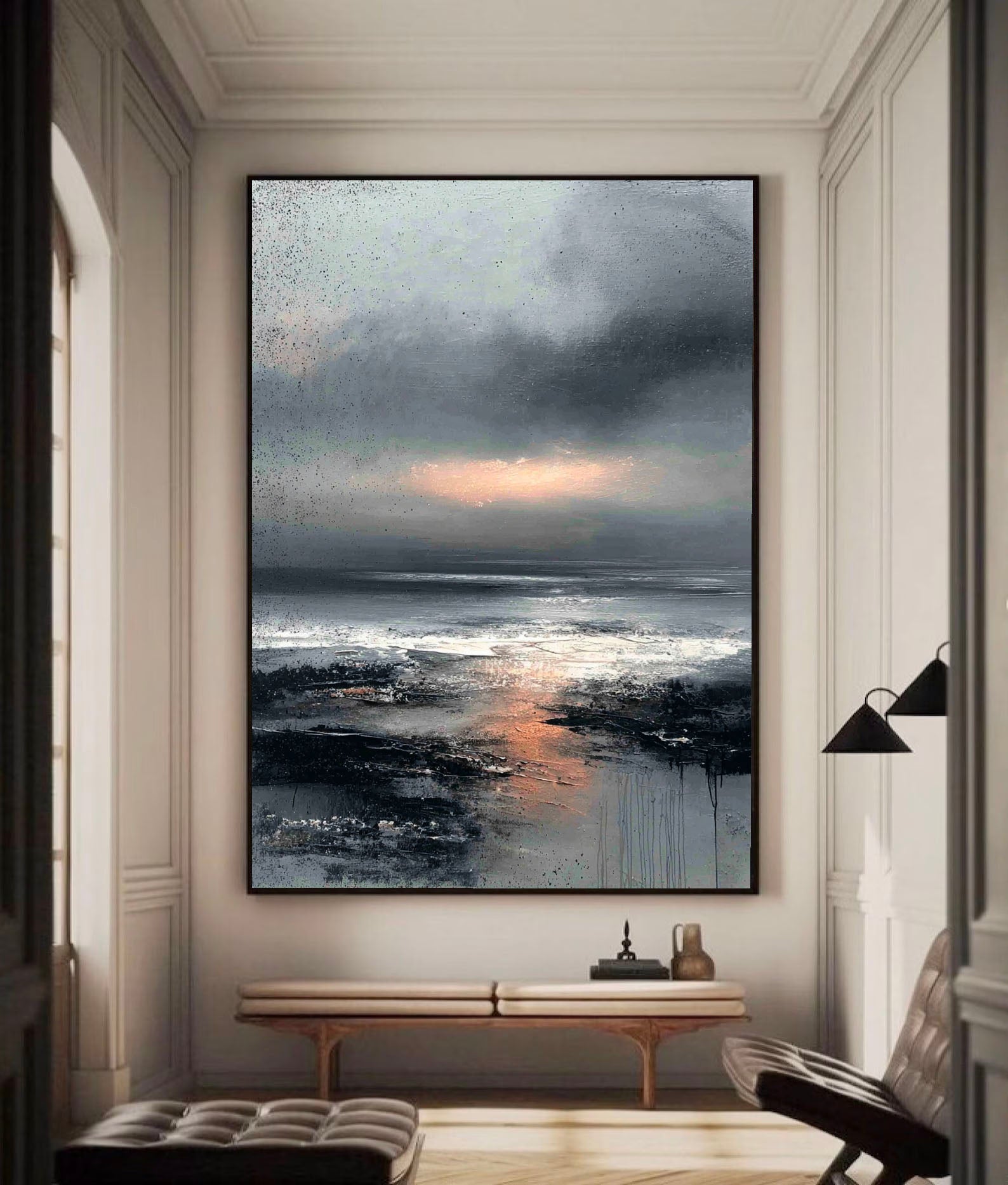 Strukturierte neblige Küste | Goldene Reflexionen