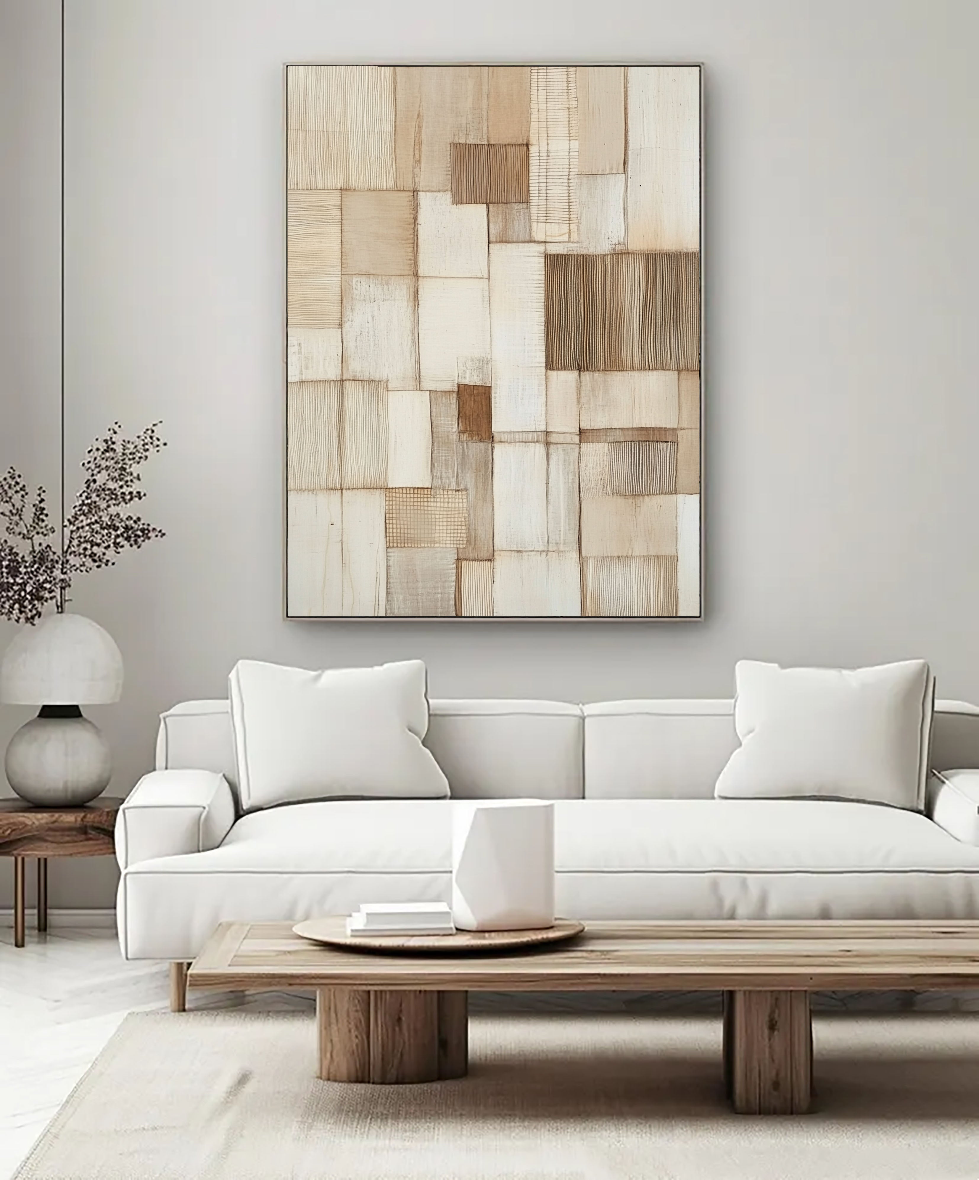 Textured Neutral Tapestry | Earthy Hues