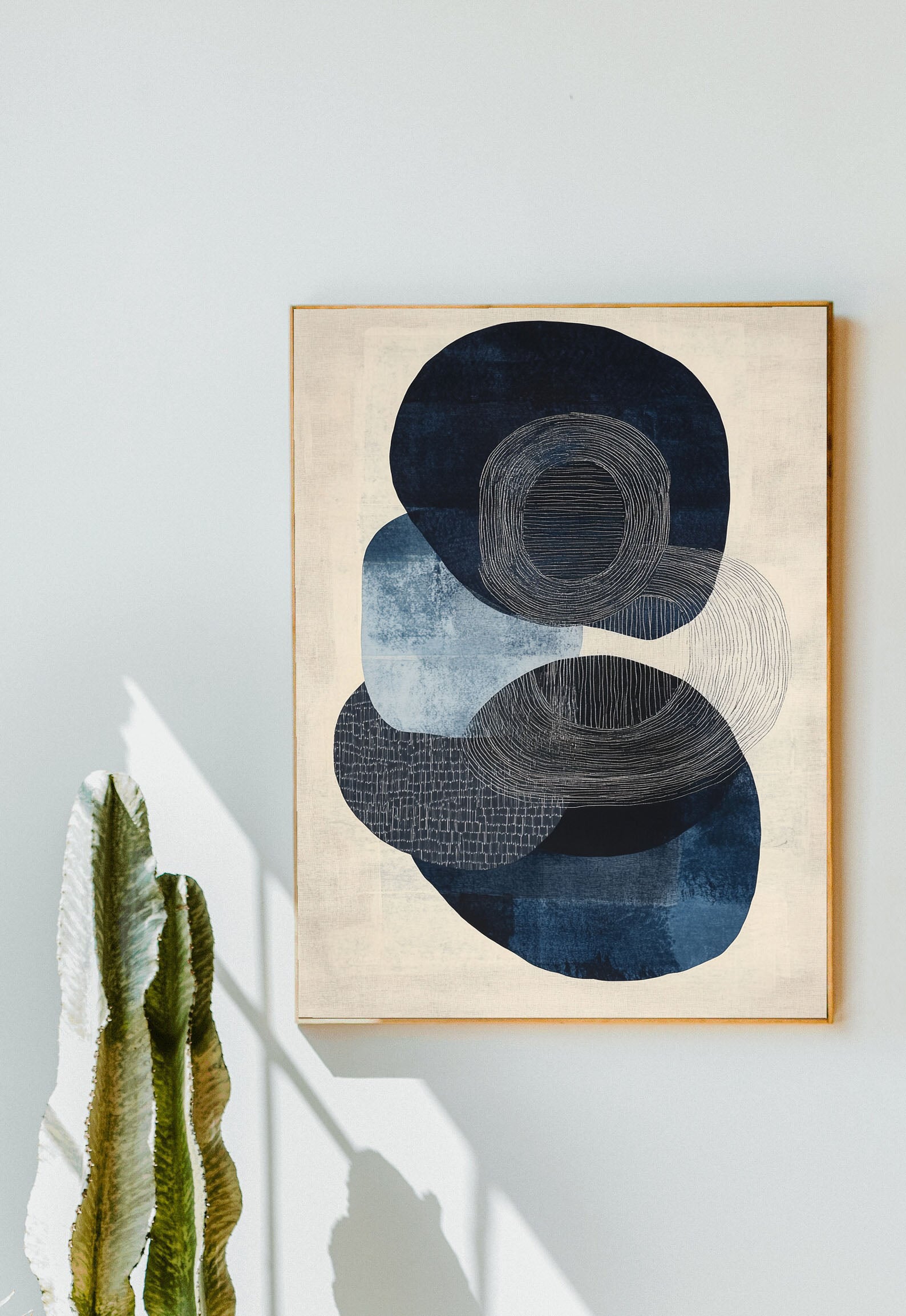 Filigranes ovales Serenity | Indigo-Untertöne