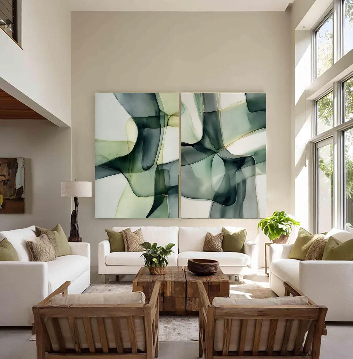 Translucent Organic Forms | Sage Green