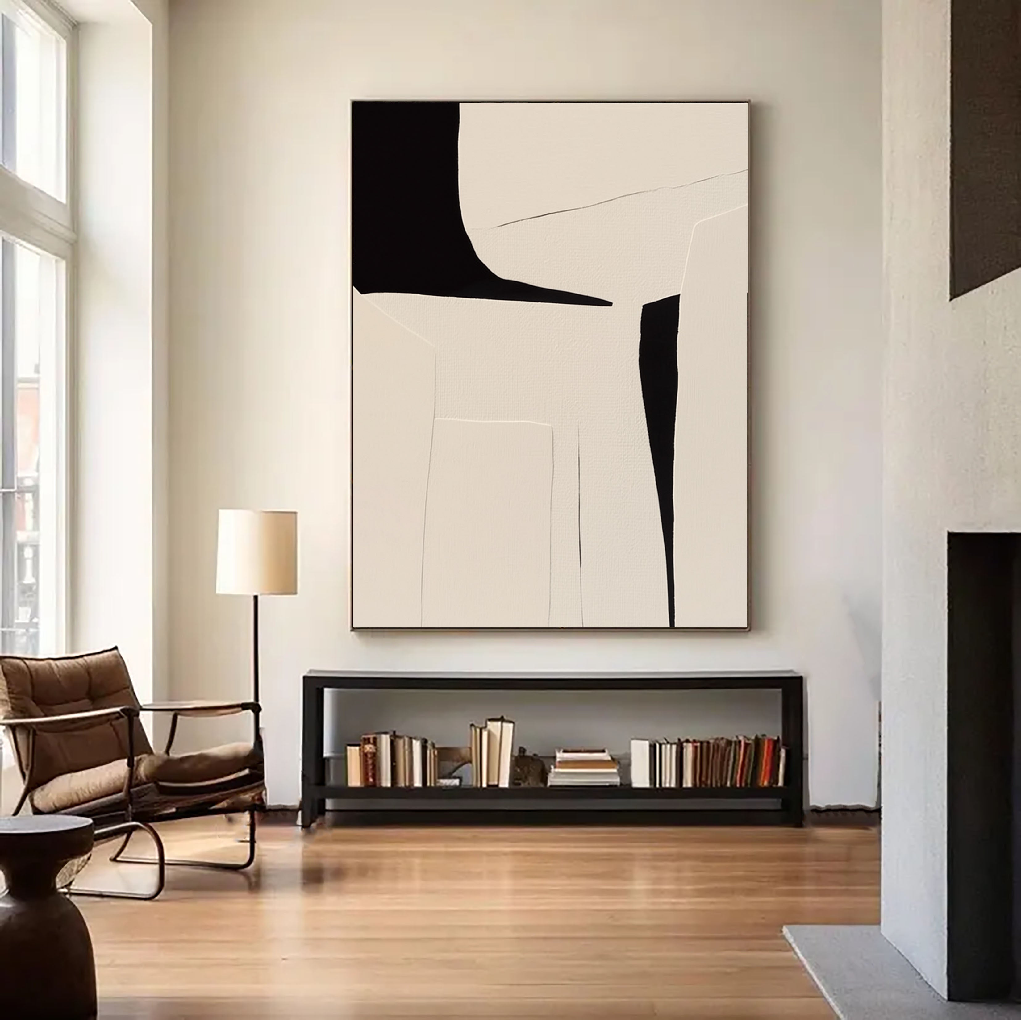Textured Minimal Shapes | Black Beige