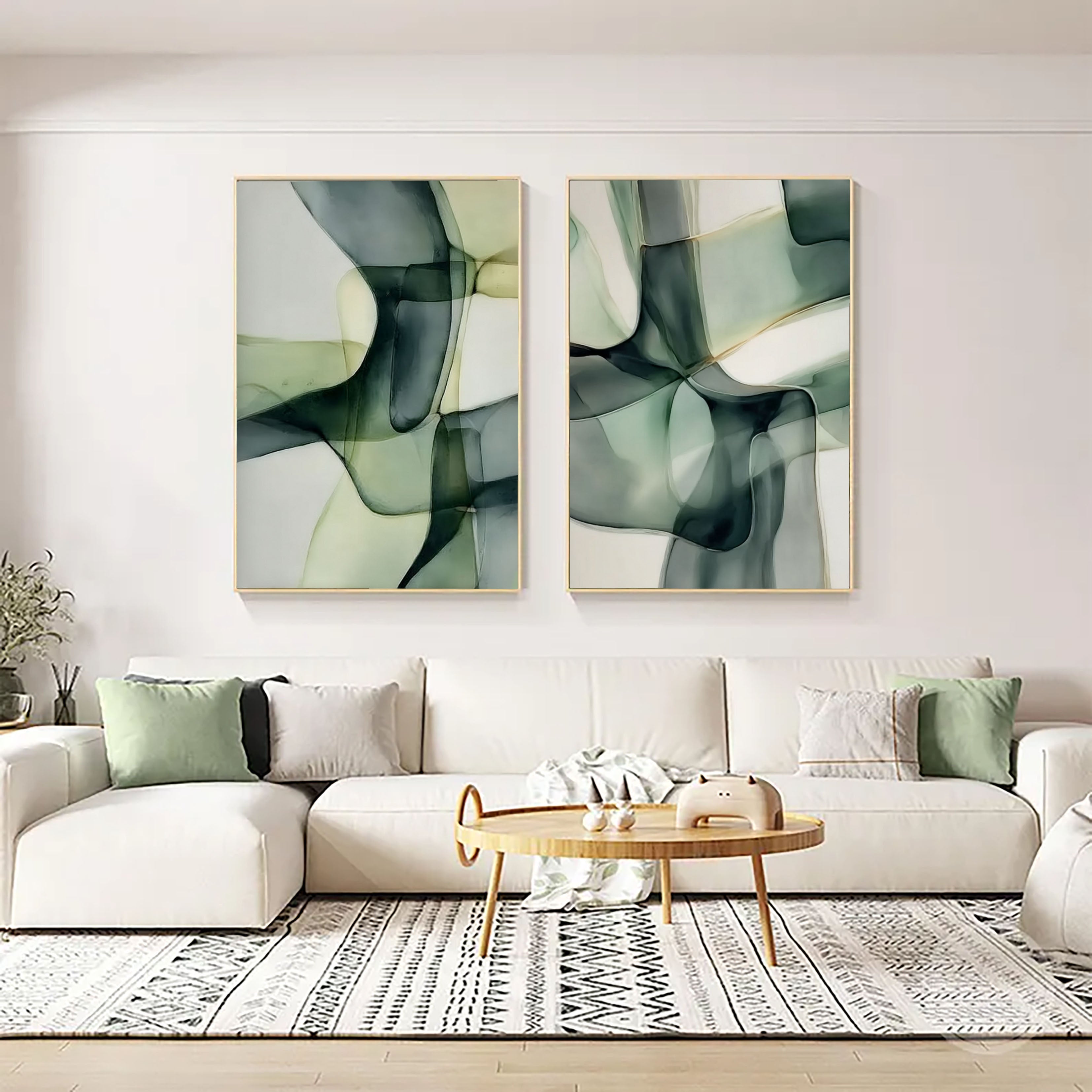 Translucent Organic Forms | Sage Green
