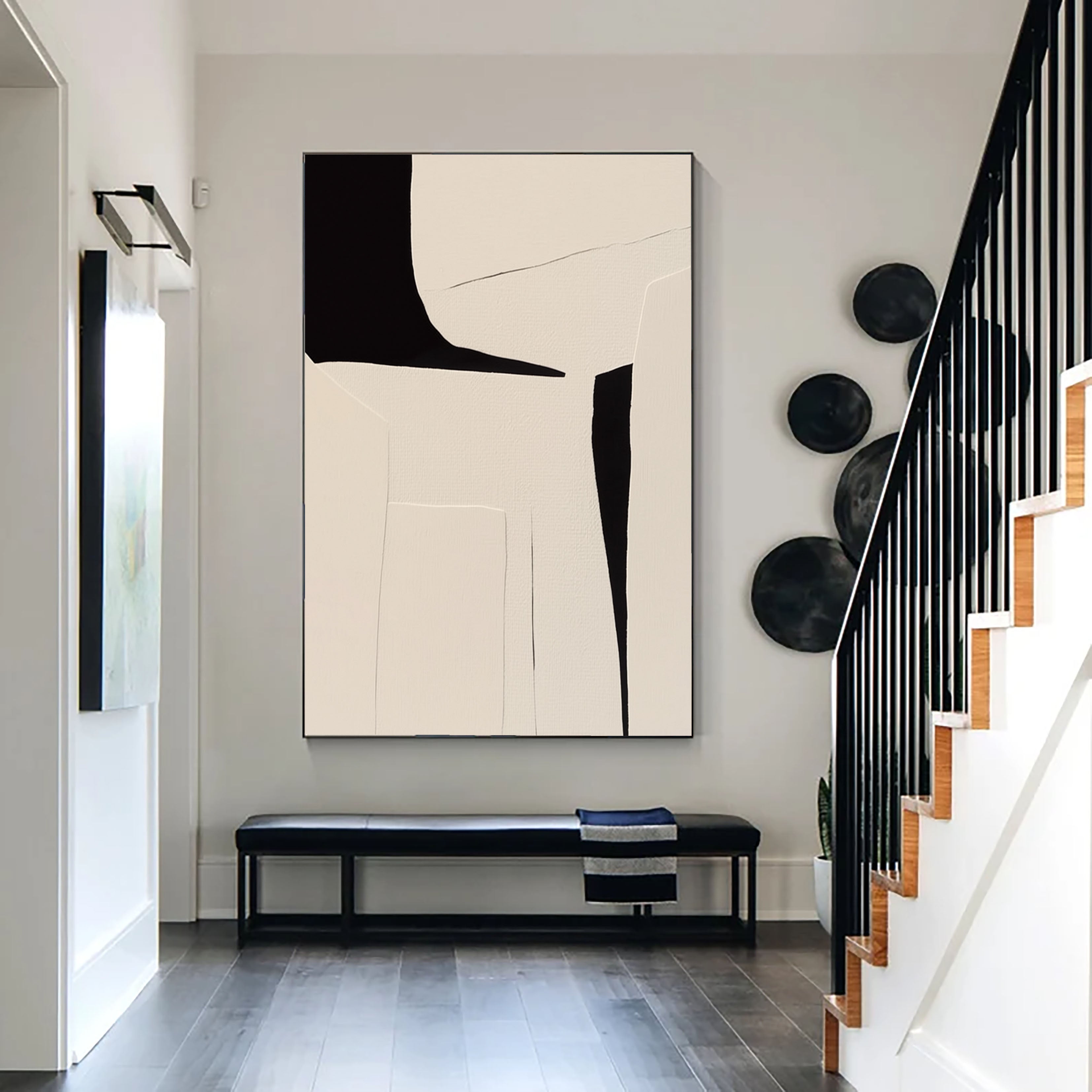 Textured Minimal Shapes | Black Beige