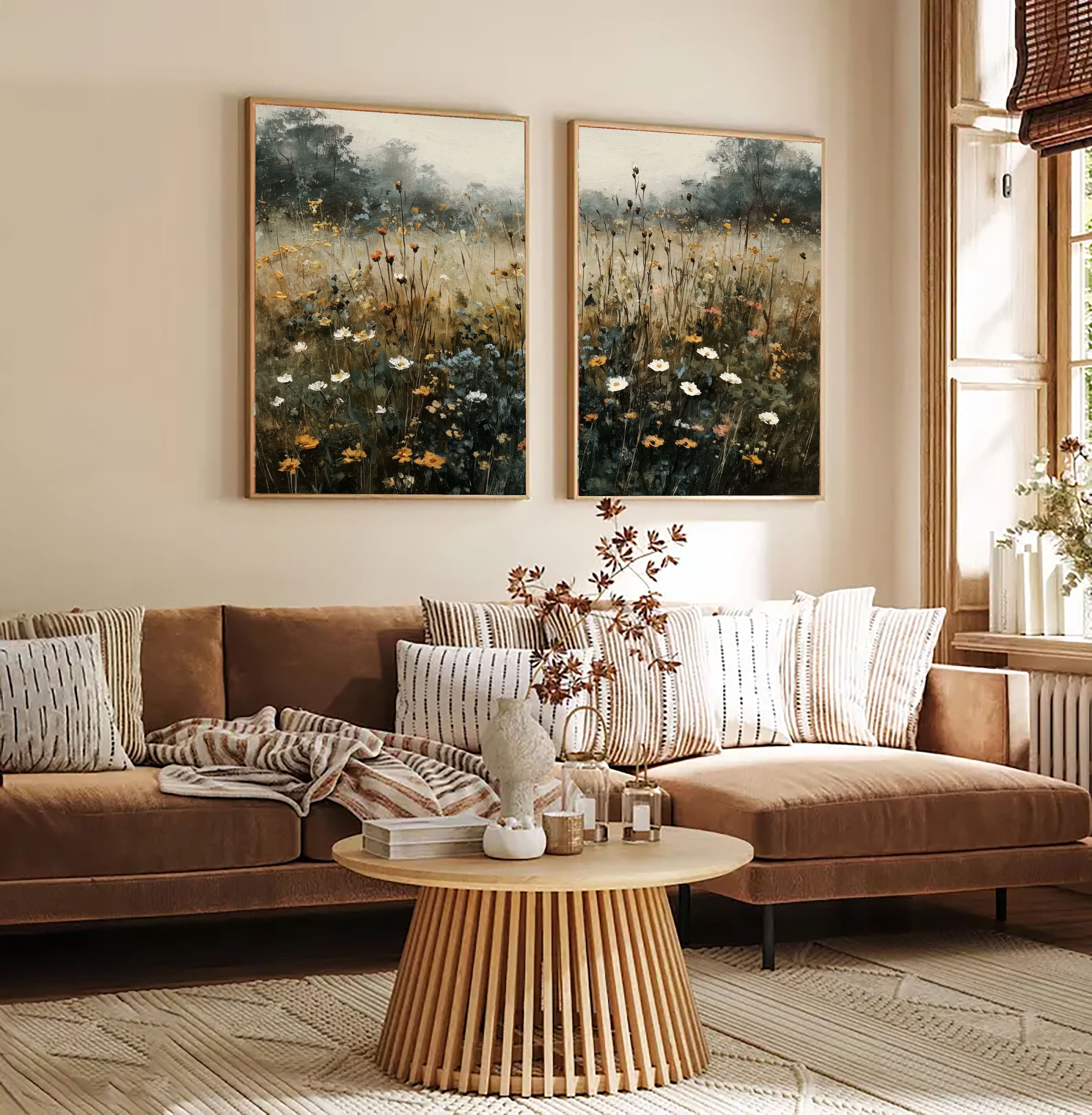 Textured Wildflower Meadow | Earth Tones