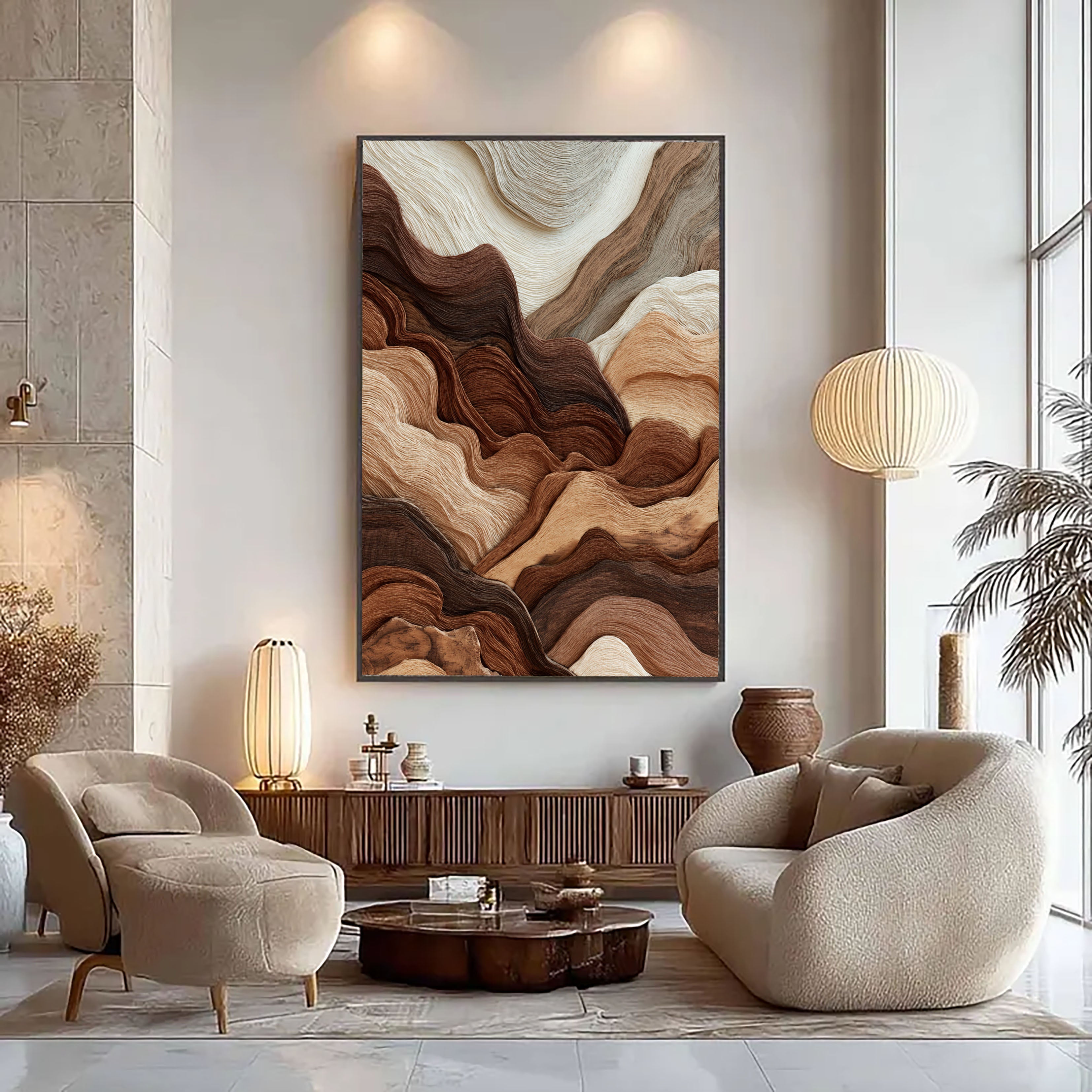 Undulating Timber Veins | Earthen Tapestry