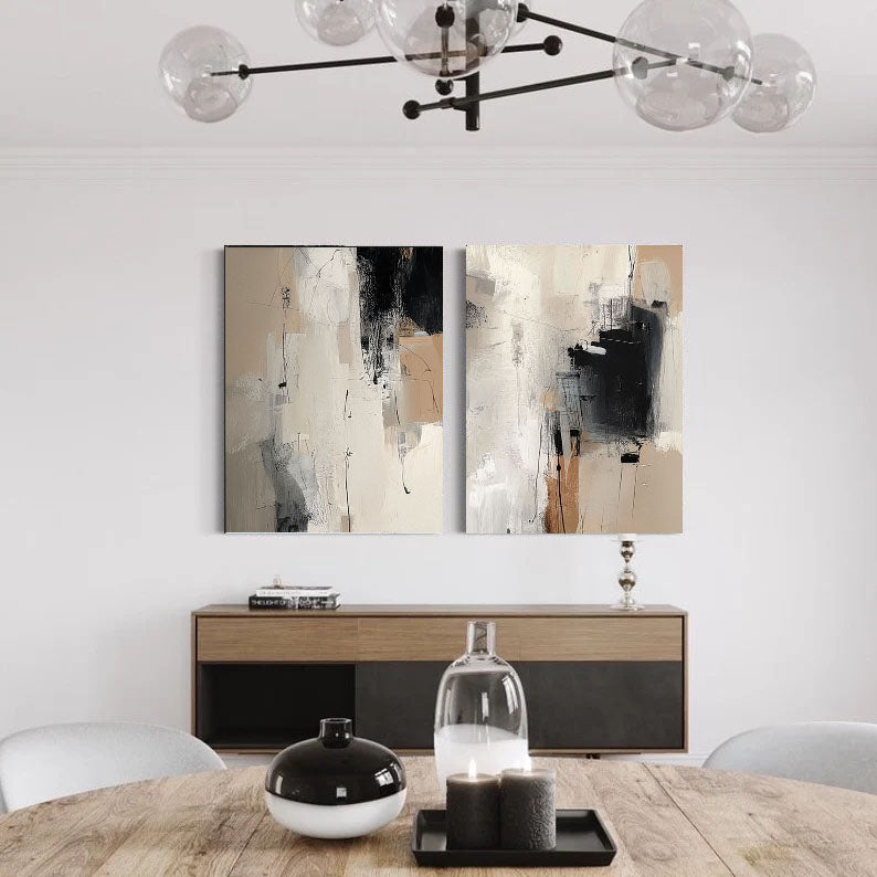 Textured Abstract Strokes | Neutral Beige