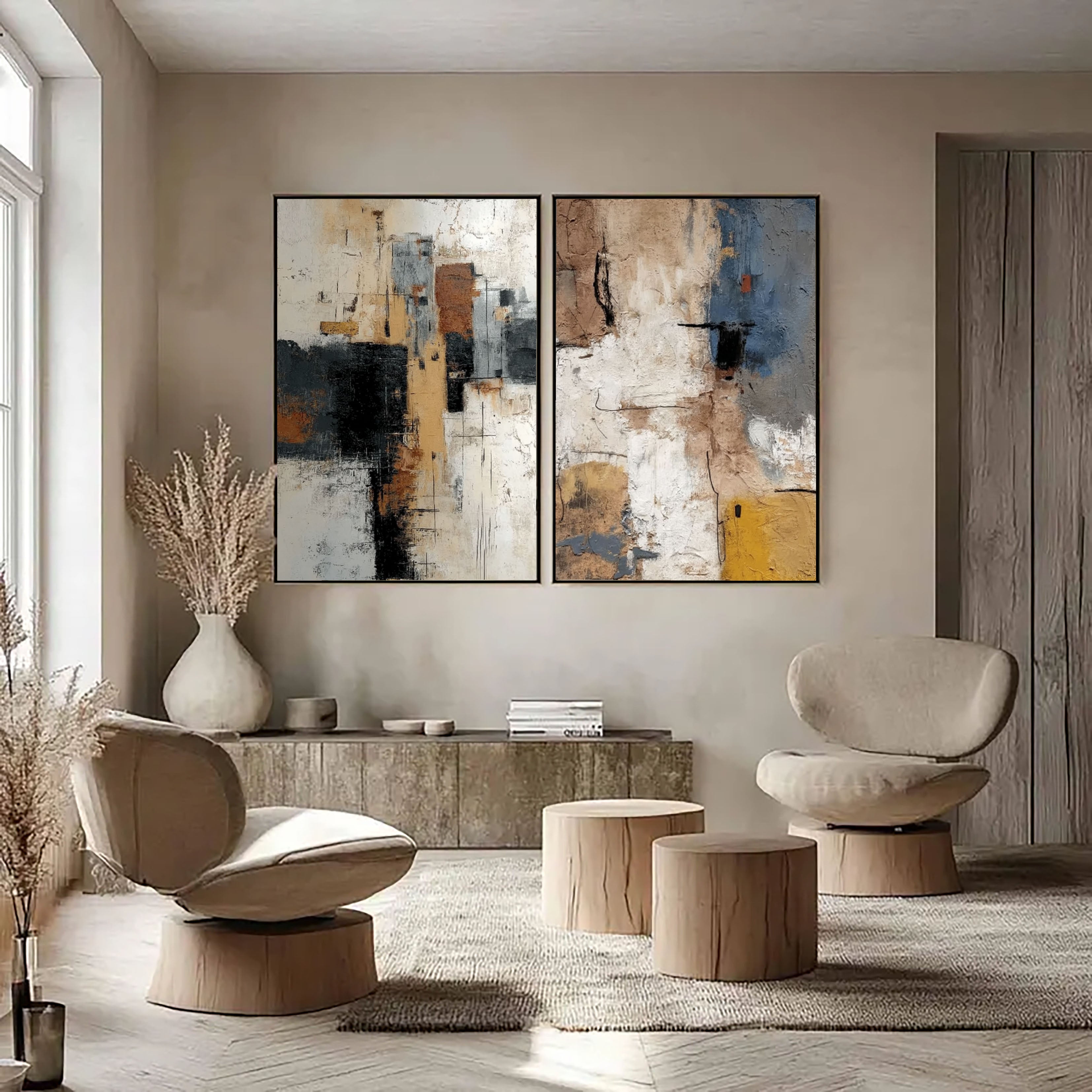 Textured Abstract Layers | Earth Tones