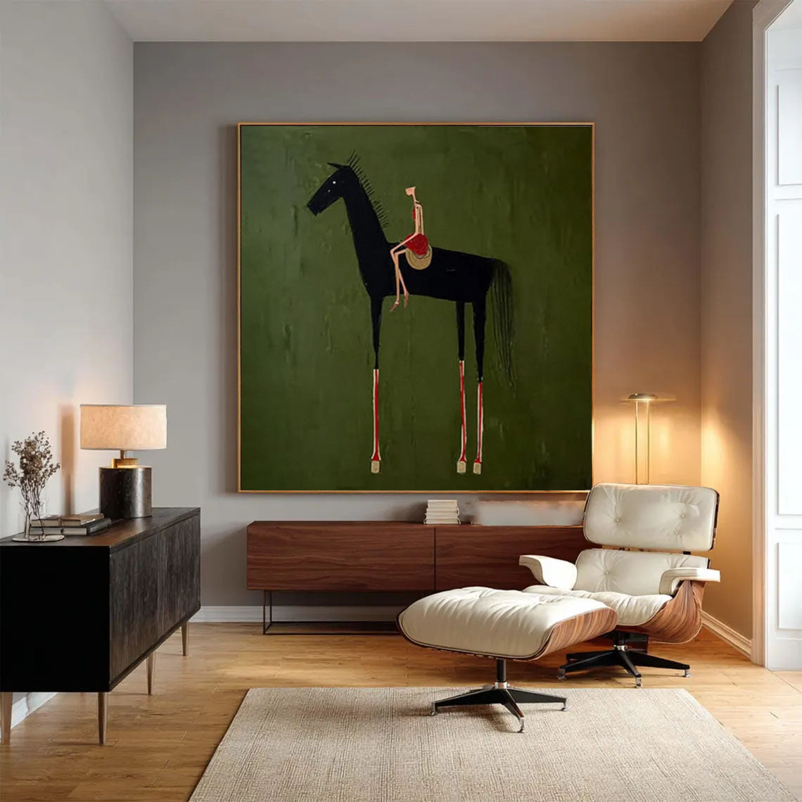 Minimalistische Reitsport-Eleganz | Waldgrün