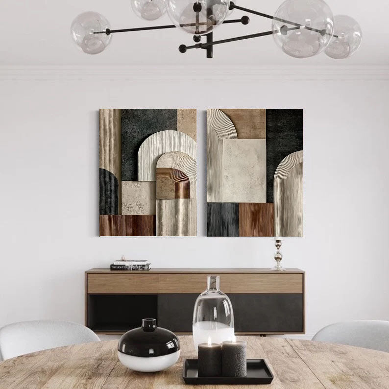 Textured Geometric Arches | Neutral Earth