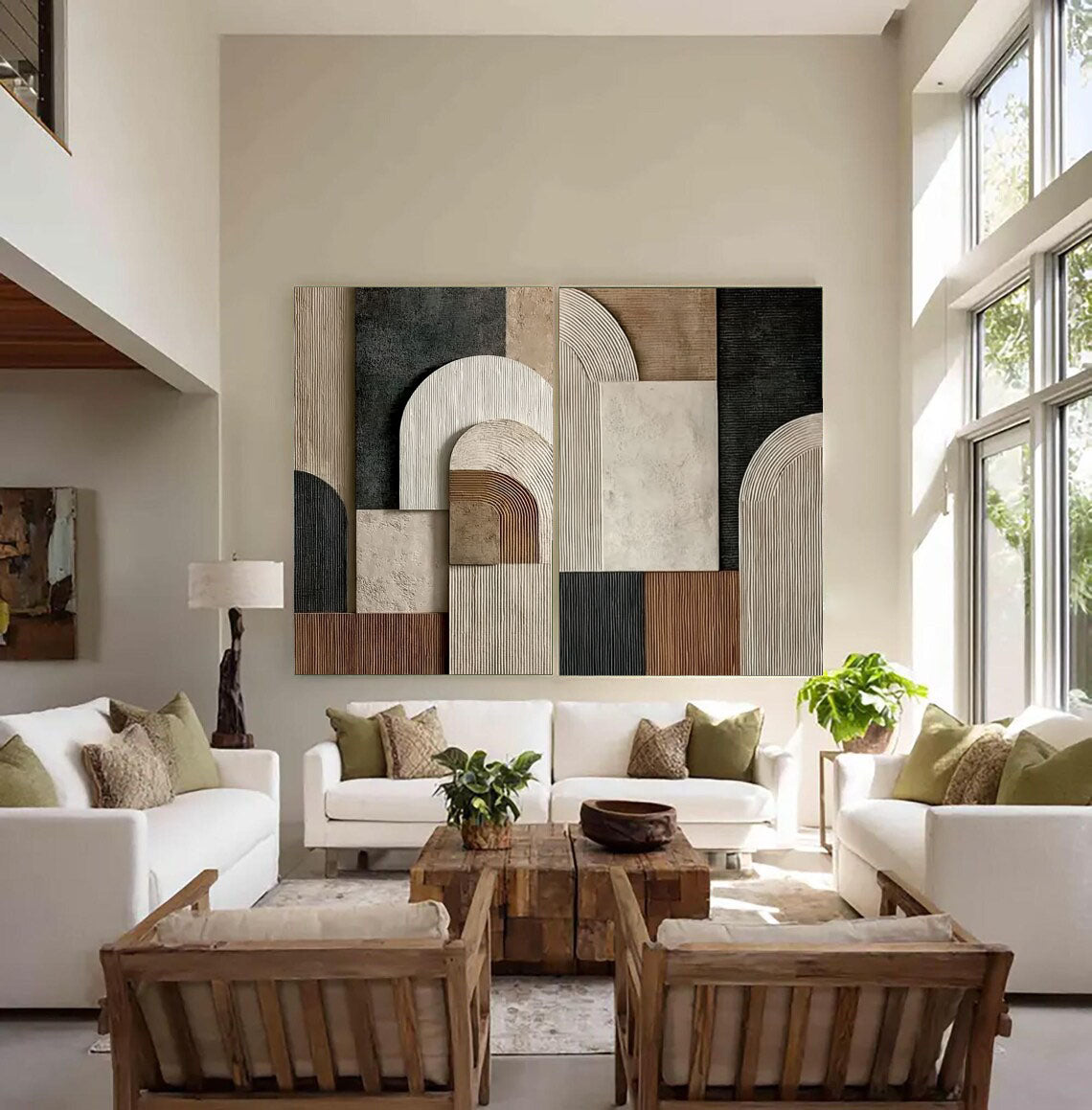 Textured Geometric Arches | Neutral Earth