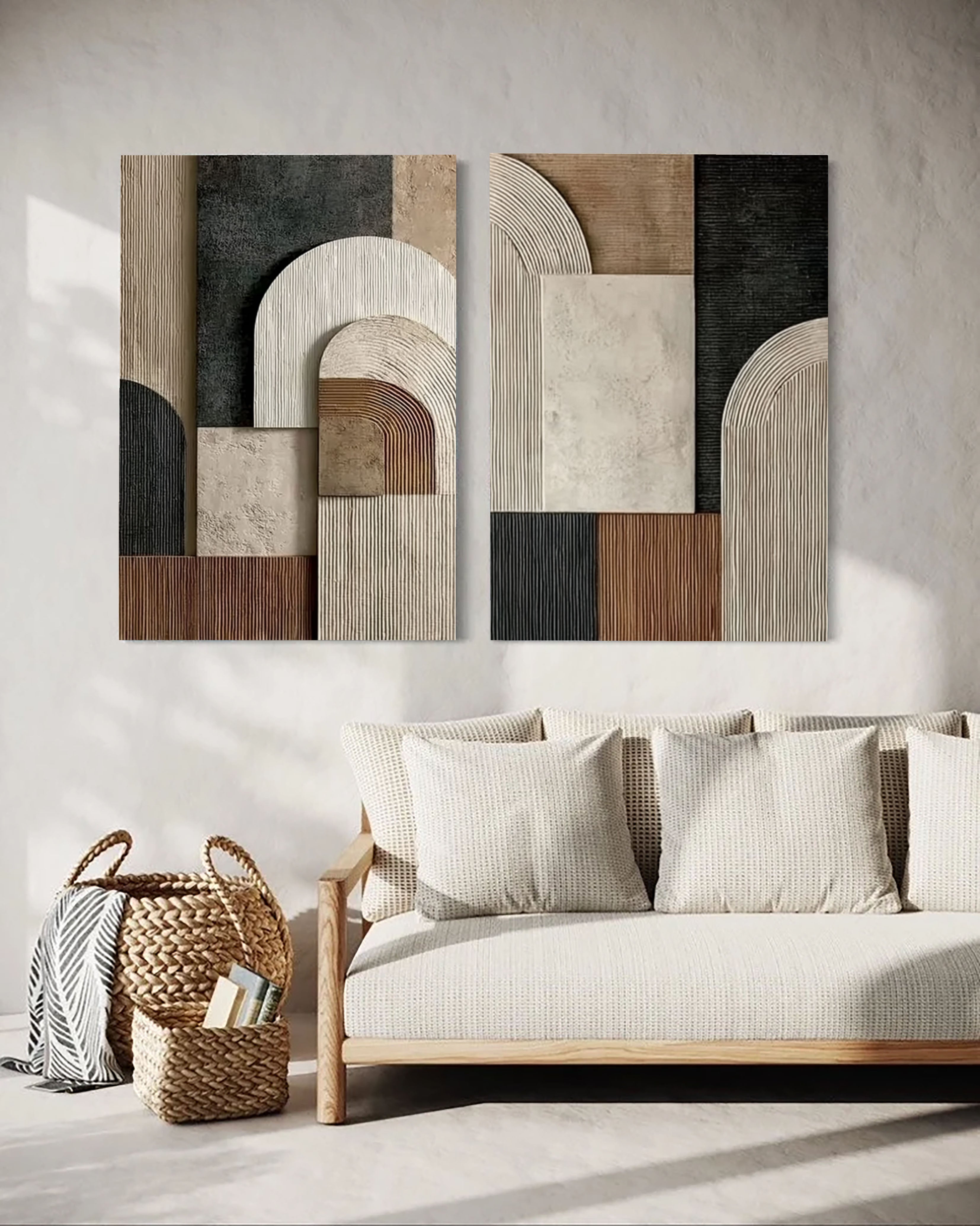 Textured Geometric Arches | Neutral Earth