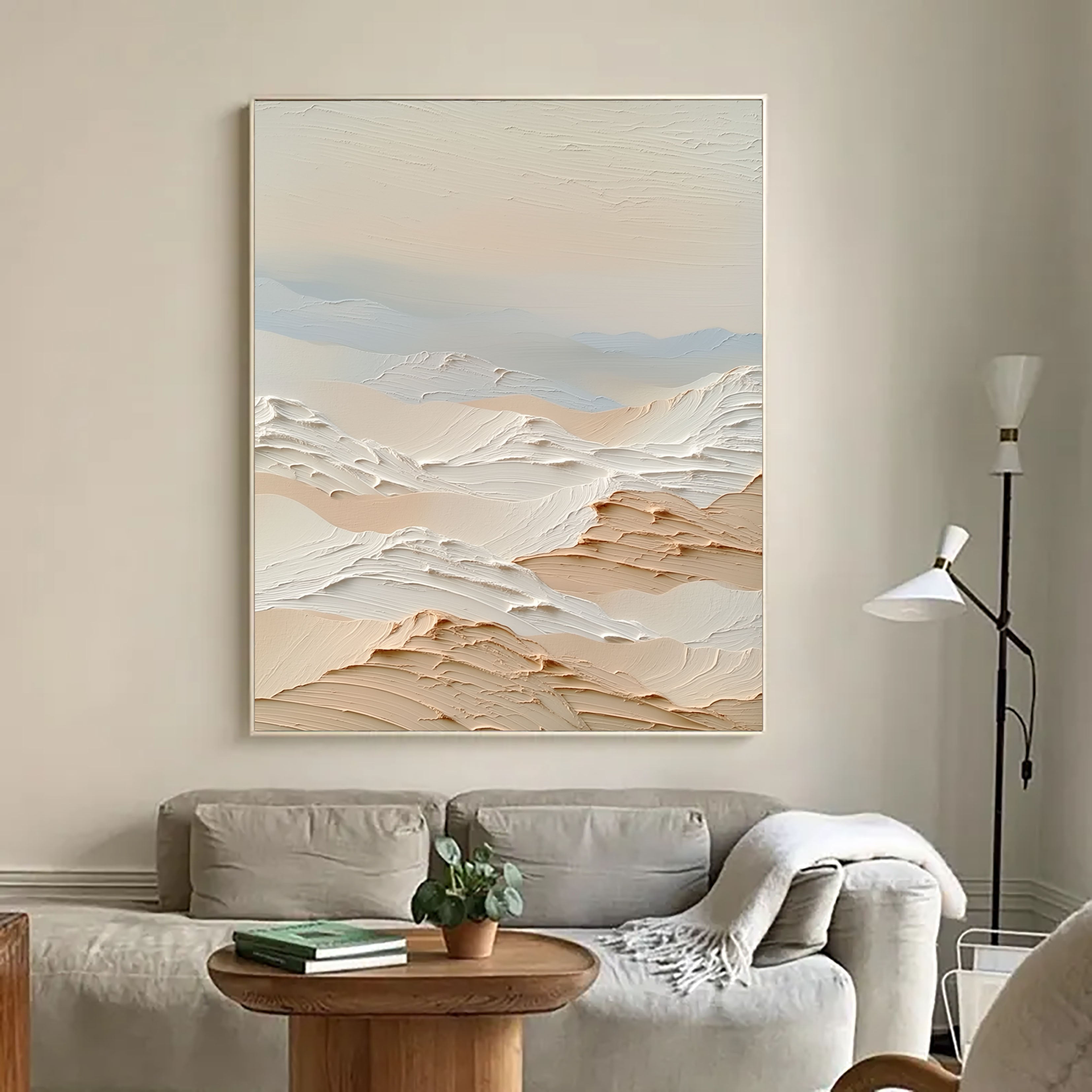 Textured Dune Layers | Beige White