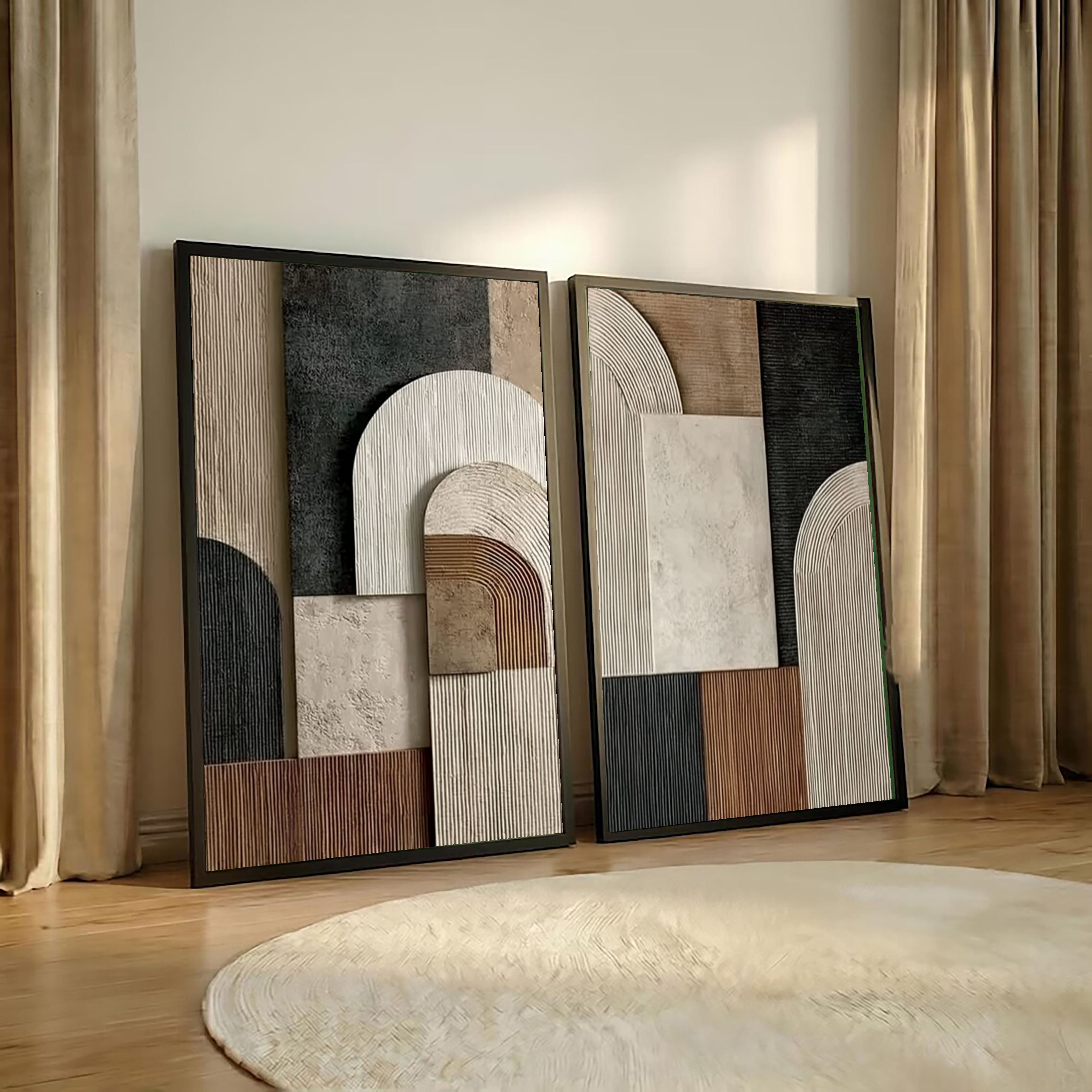 Textured Geometric Arches | Neutral Earth