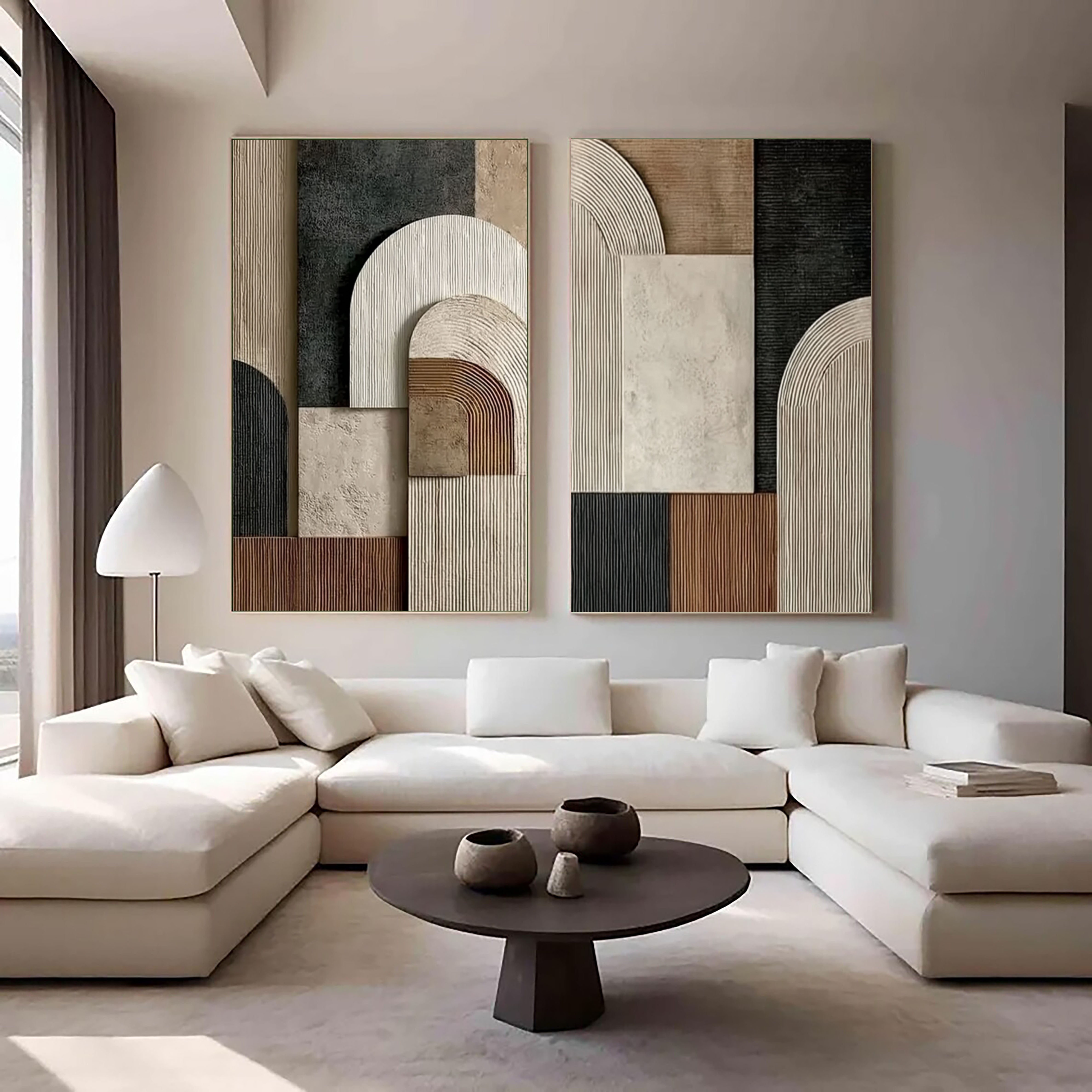 Textured Geometric Arches | Neutral Earth