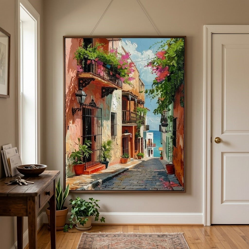 Impressionist Art | Seaside Floral Lane
