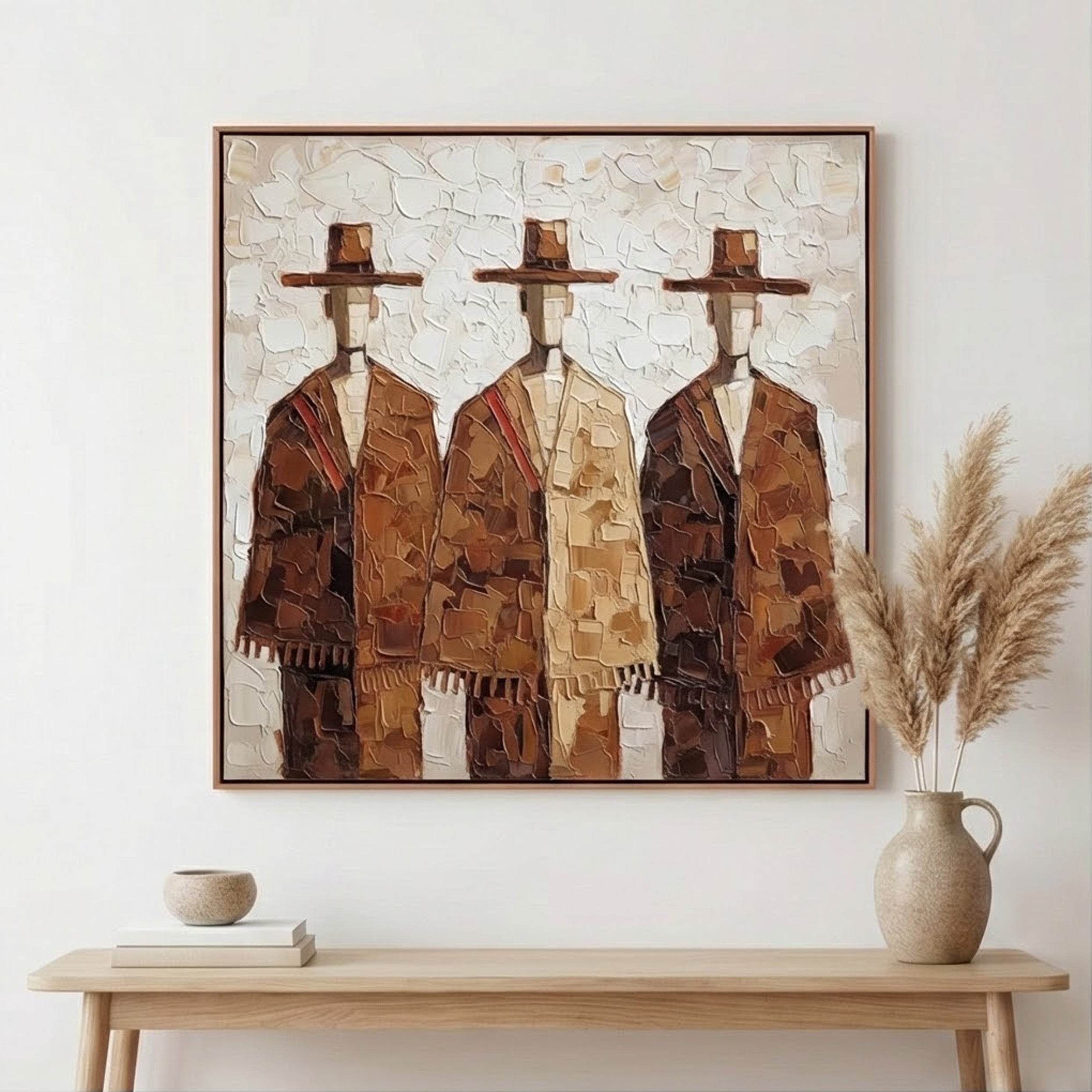 Textured Rustic Trio | Hat Silhouettes