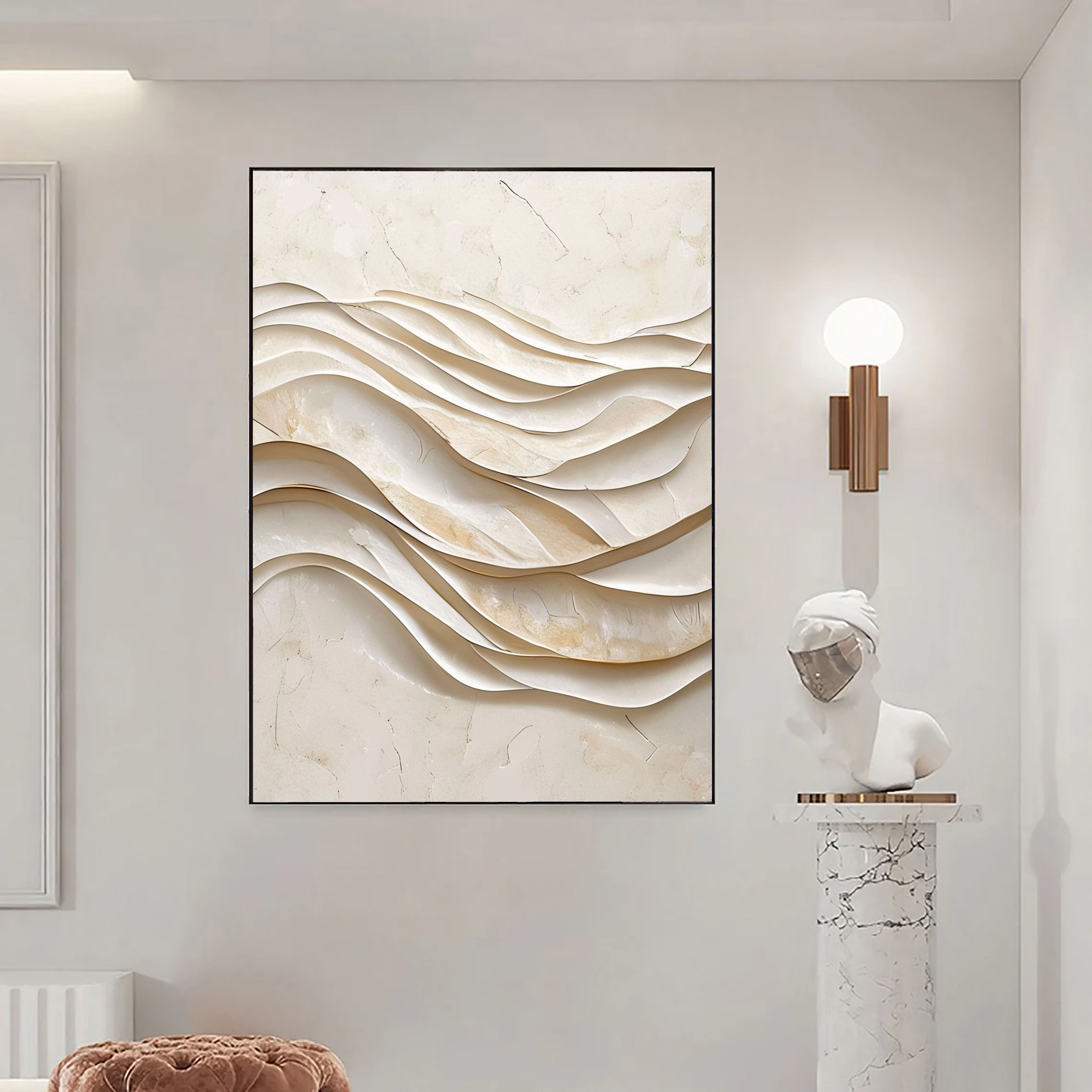 Laminar Ivory Undulation | Ethereal Drift