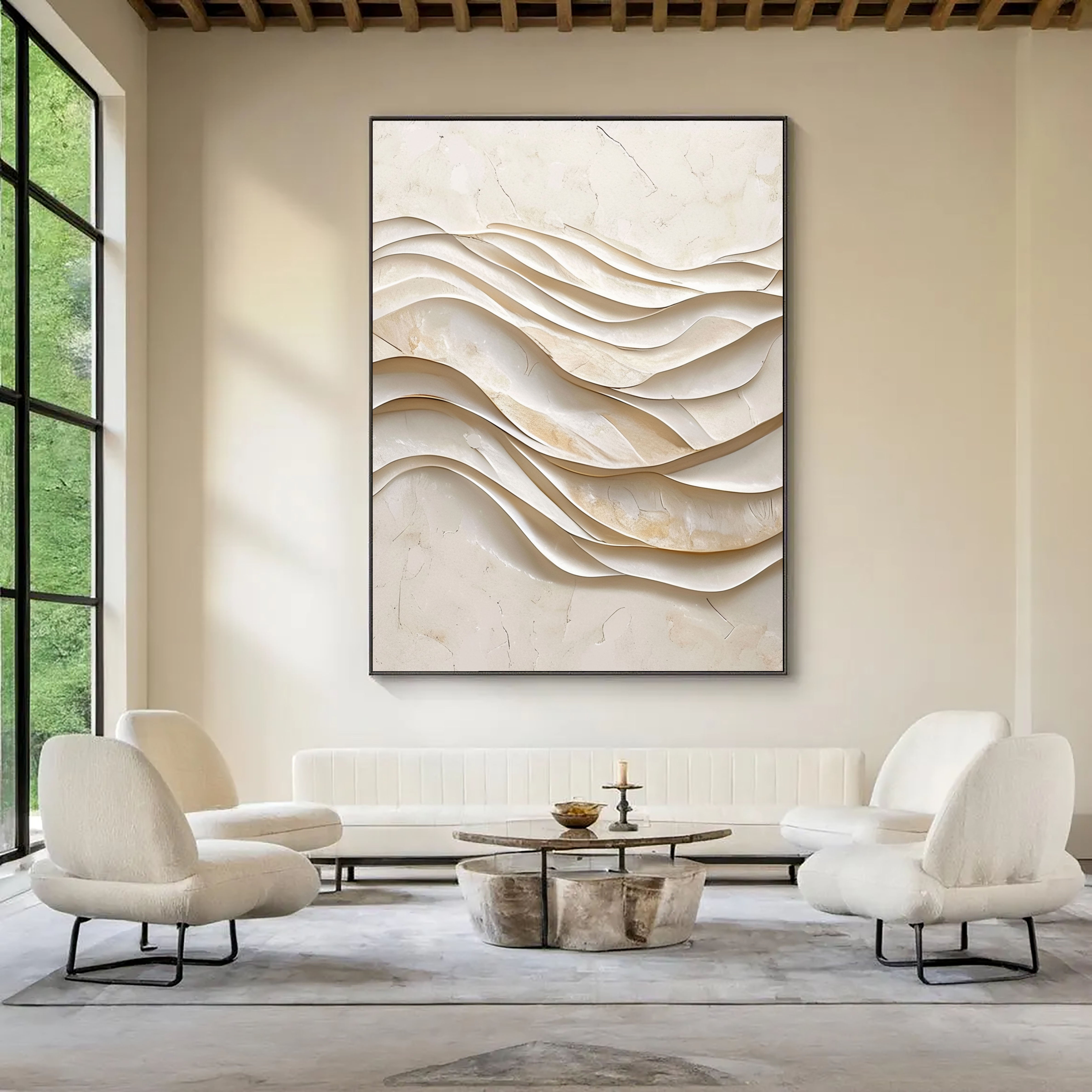 Laminar Ivory Undulation | Ethereal Drift