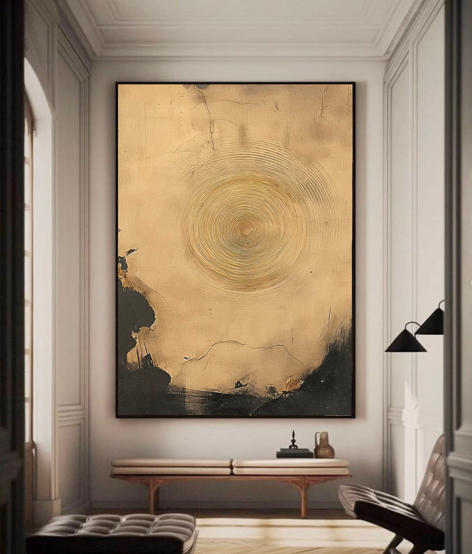Kreisförmige vergoldete Aura | Sepia-Resonanz