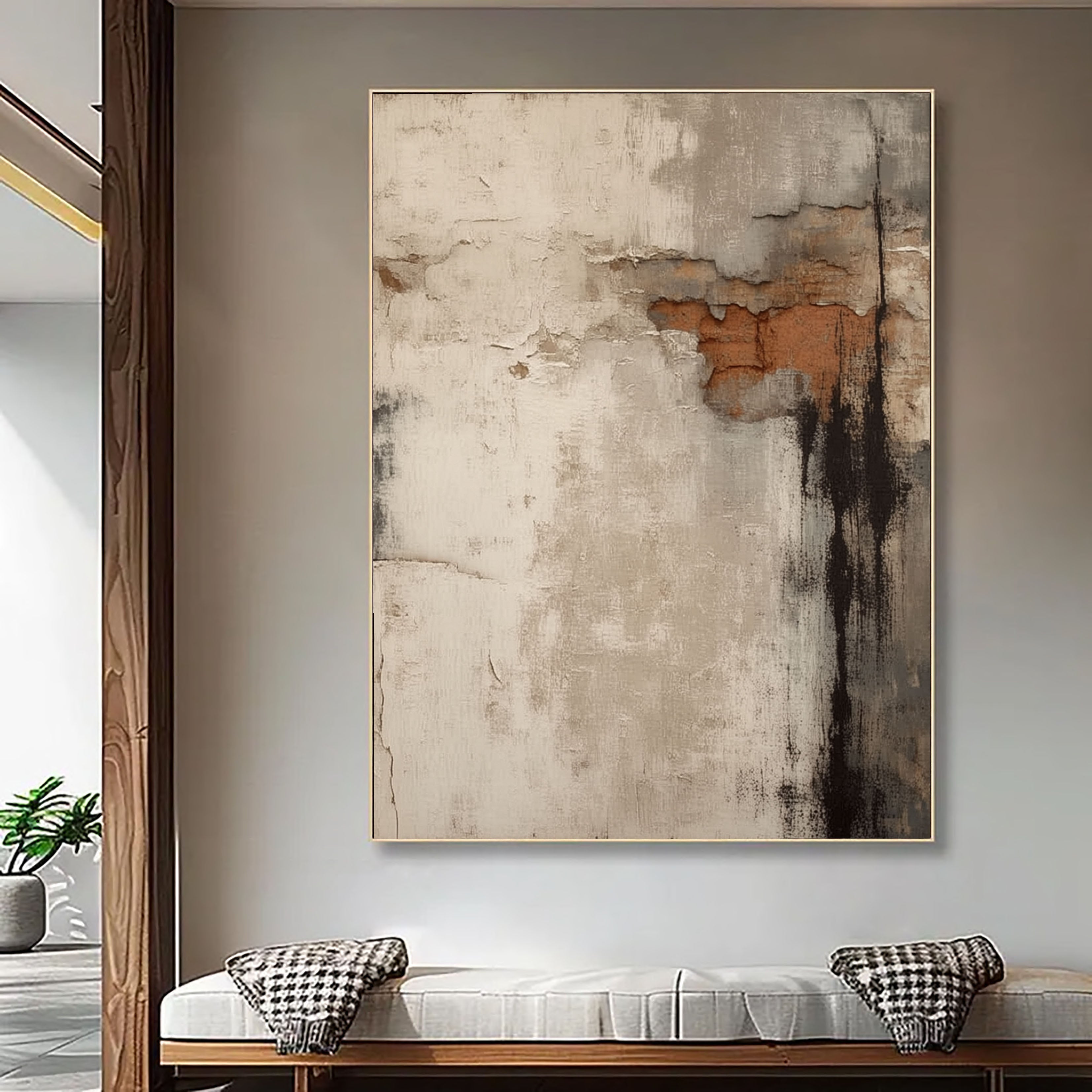 Strukturierte, Used-Layers | Beige Schwarz