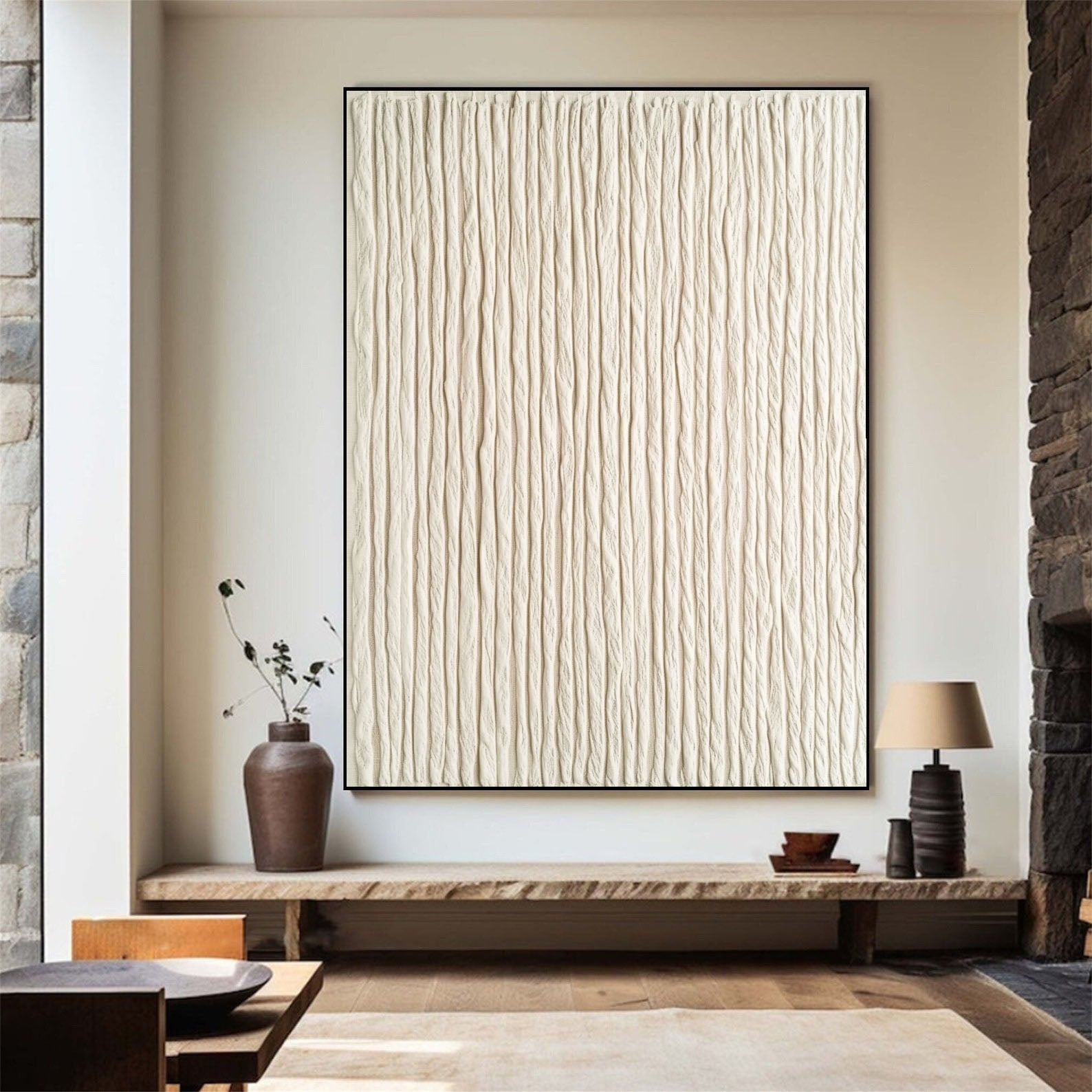 Striated Linen Serenity | Ivory Weave