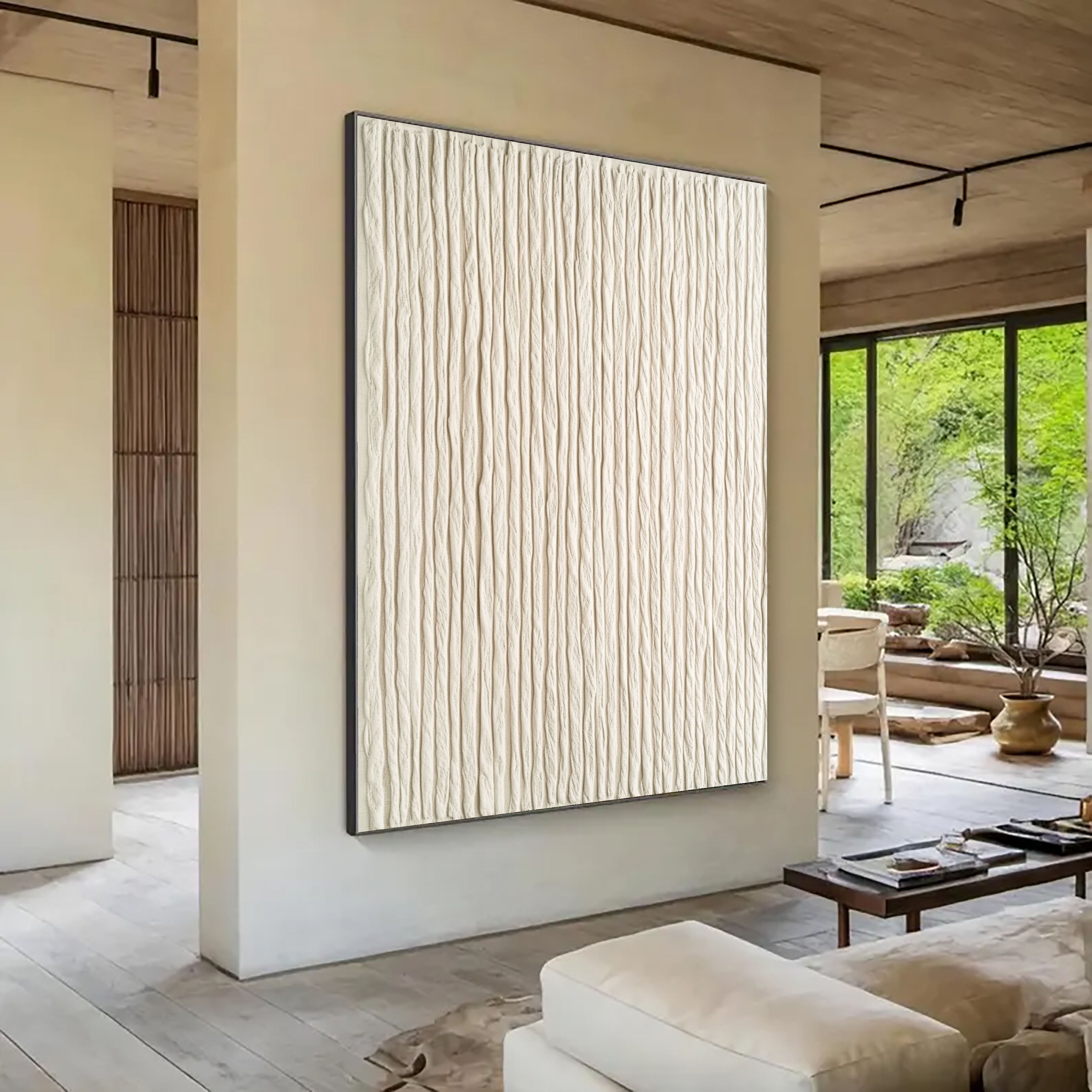 Striated Linen Serenity | Ivory Weave