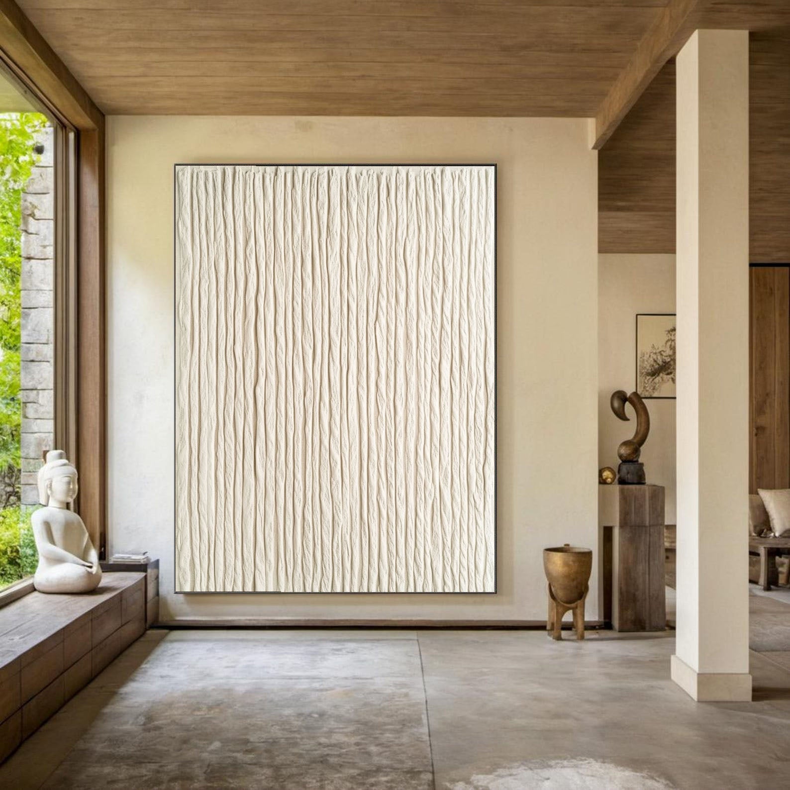 Striated Linen Serenity | Ivory Weave