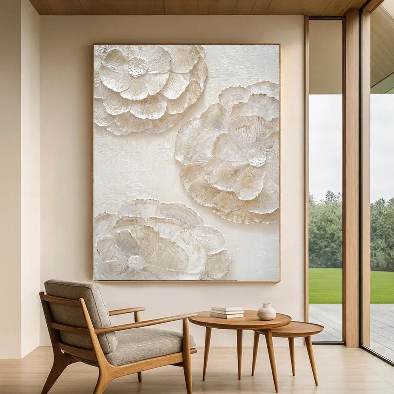 Luminous Petal Serenity | Neutral Blooms