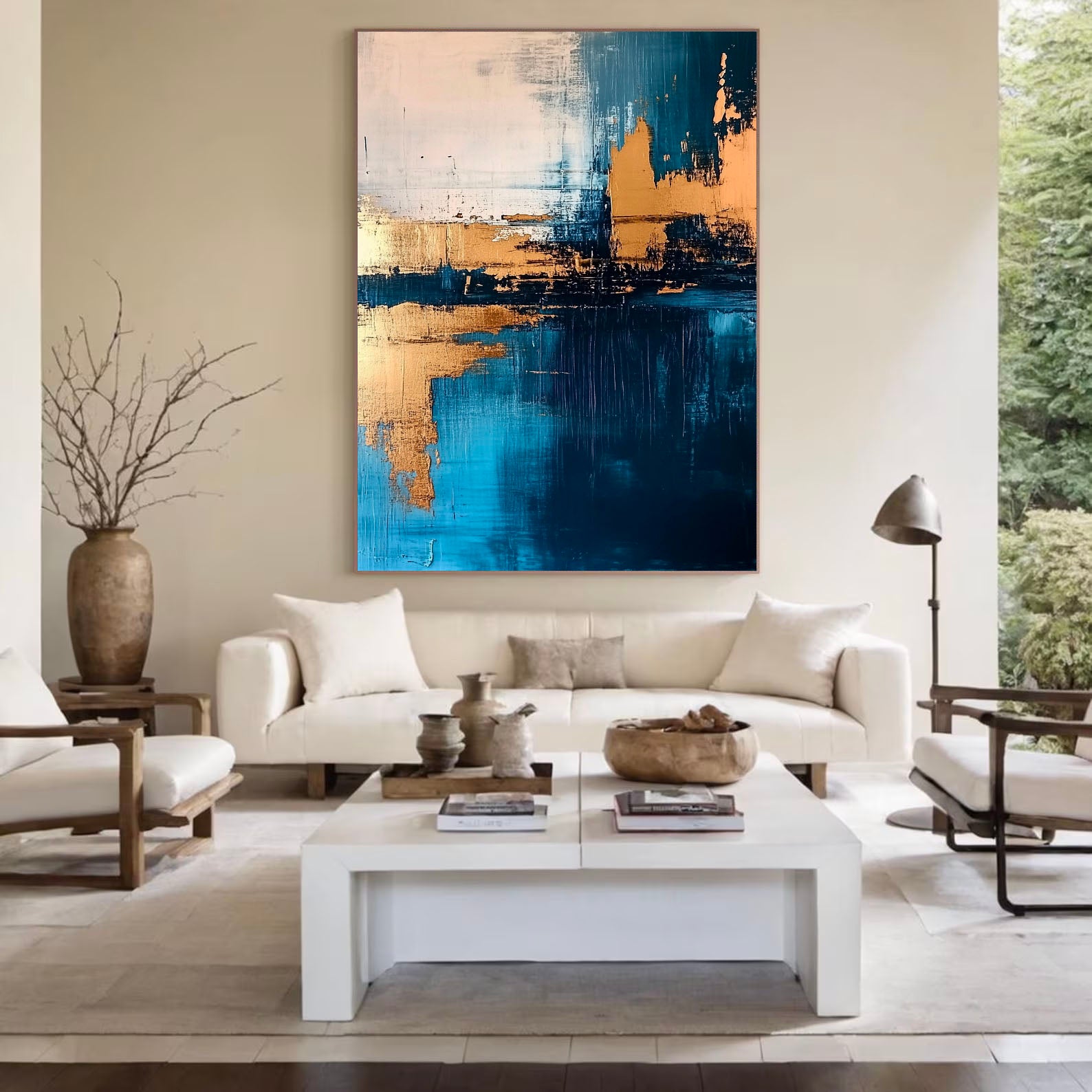Textured Coastal Gleam | Gold Horizon