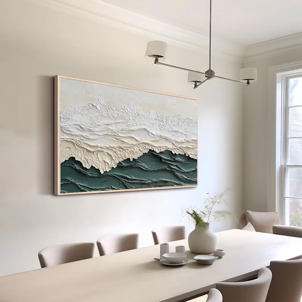 Textured Coastal Crest | Ocean Hues