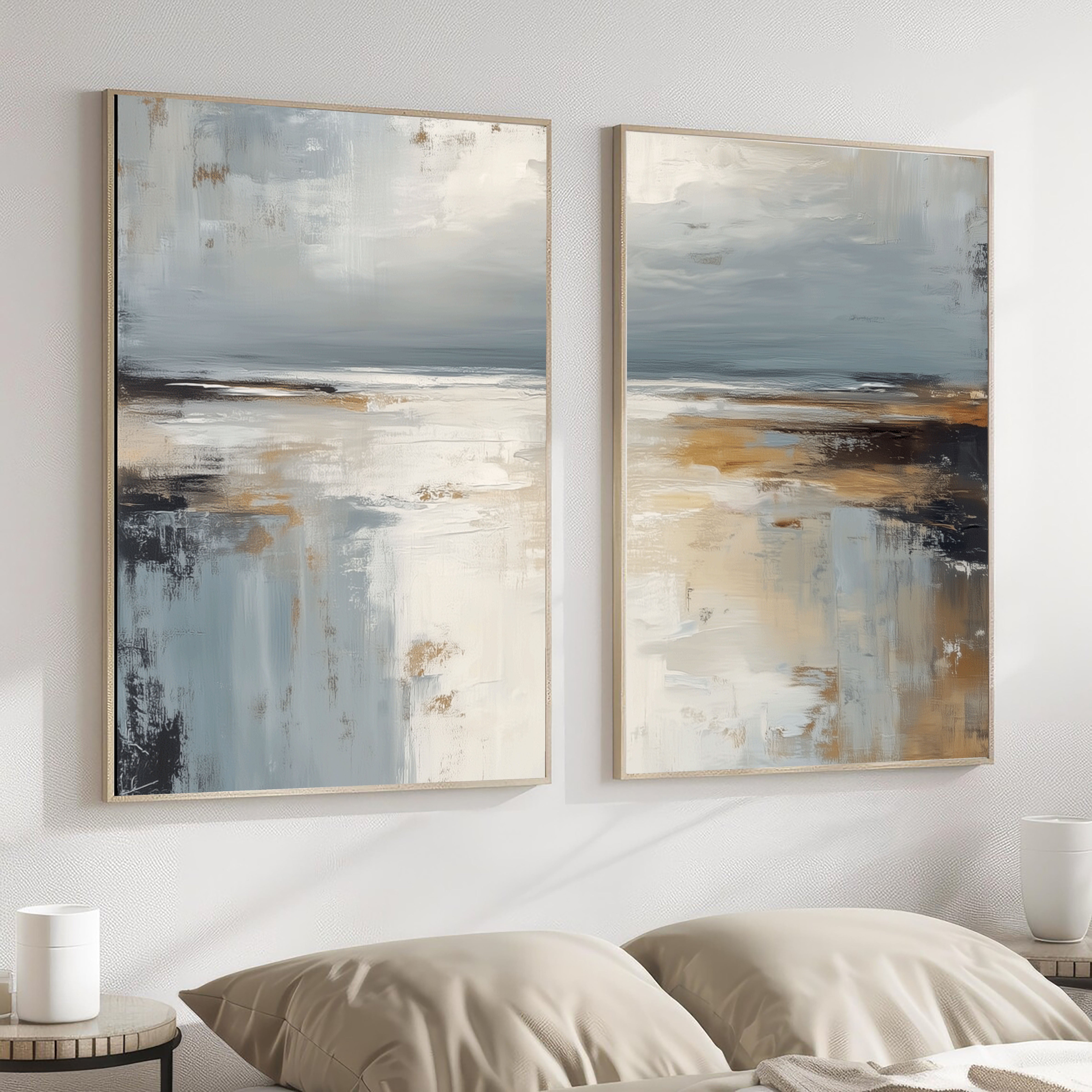 Textured Abstract Horizon | Soft Tones