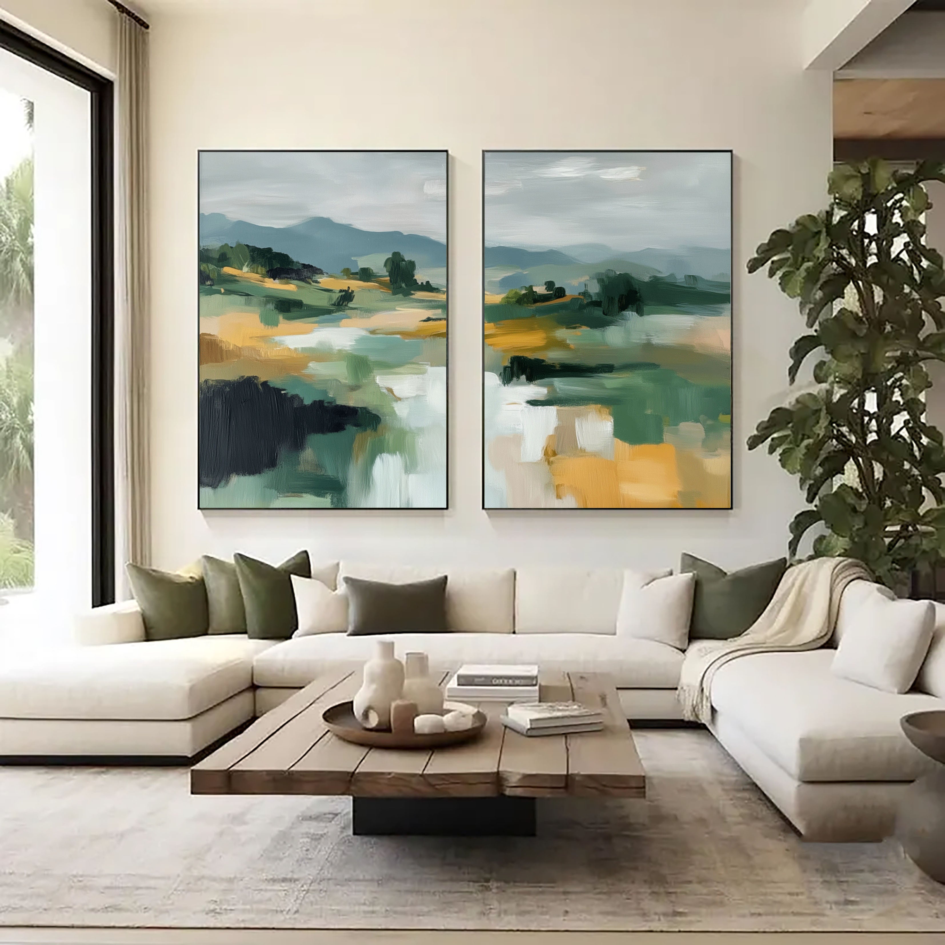 Abstract Landscape Horizon | Earth Tones