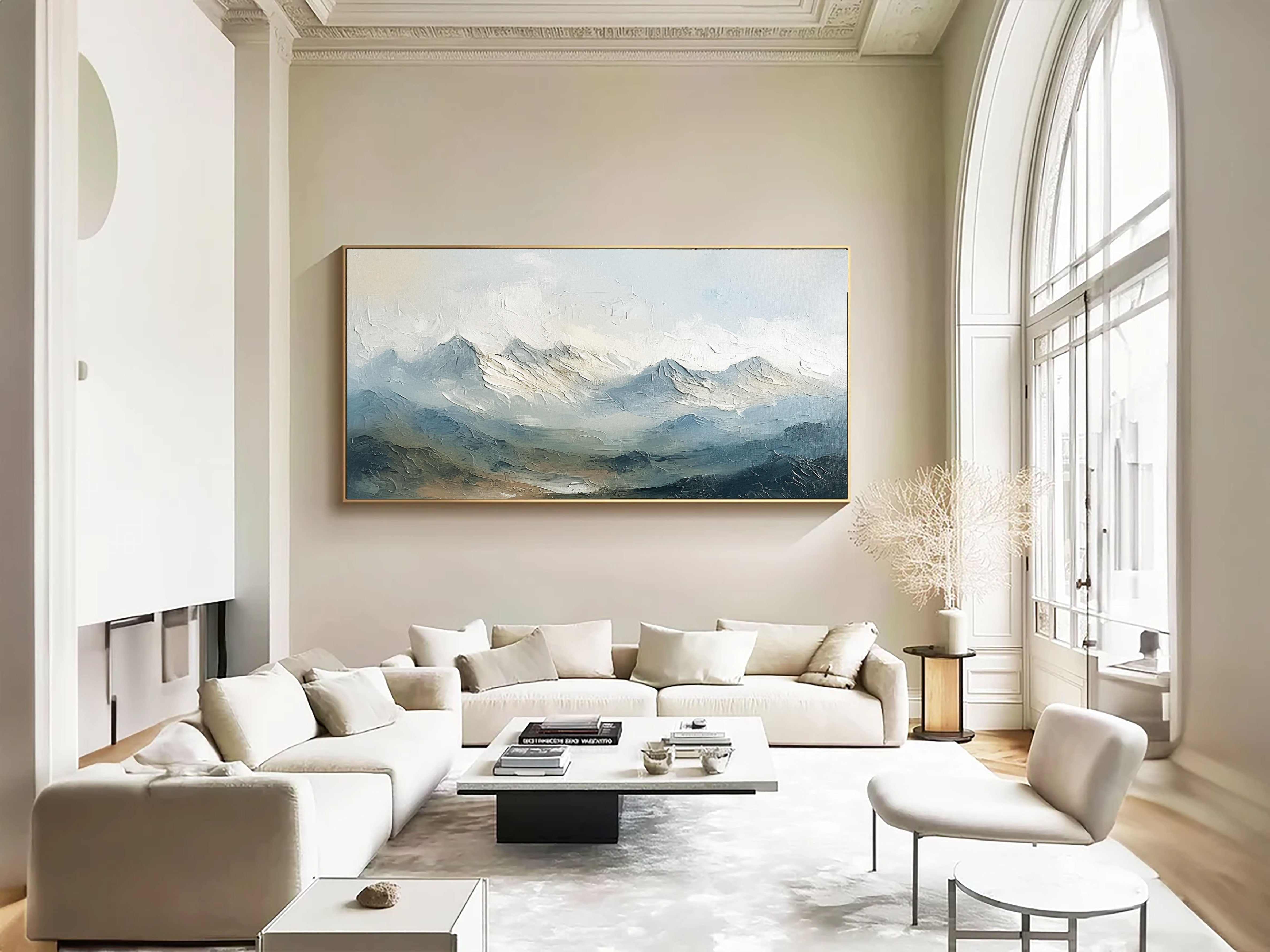 Textured Alpine Peaks | Misty Horizons