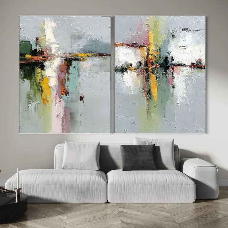 Vibrant Textured Reflections | City Lights