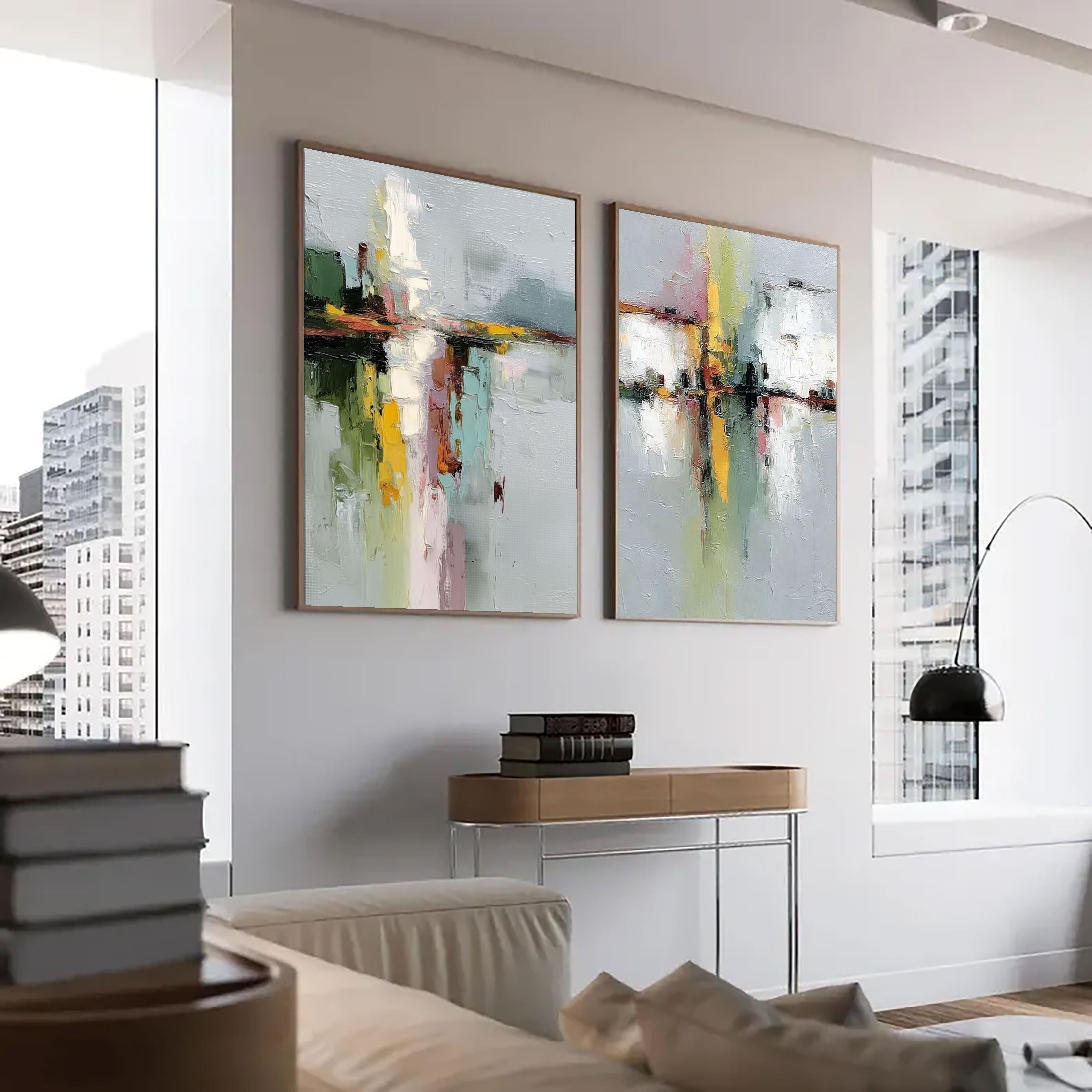 Vibrant Textured Reflections | City Lights