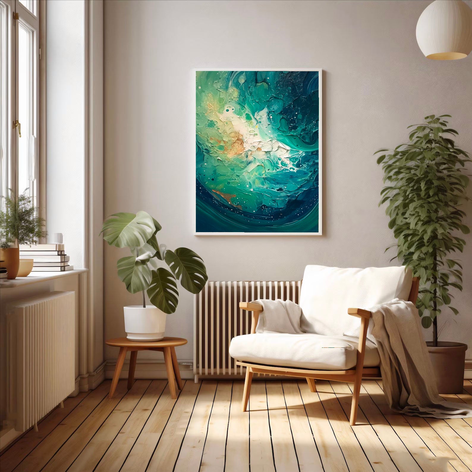 Textured Cosmic Tide | Emerald Nebula