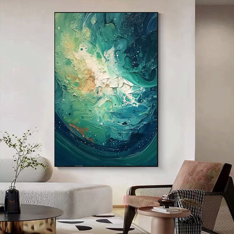 Textured Cosmic Tide | Emerald Nebula