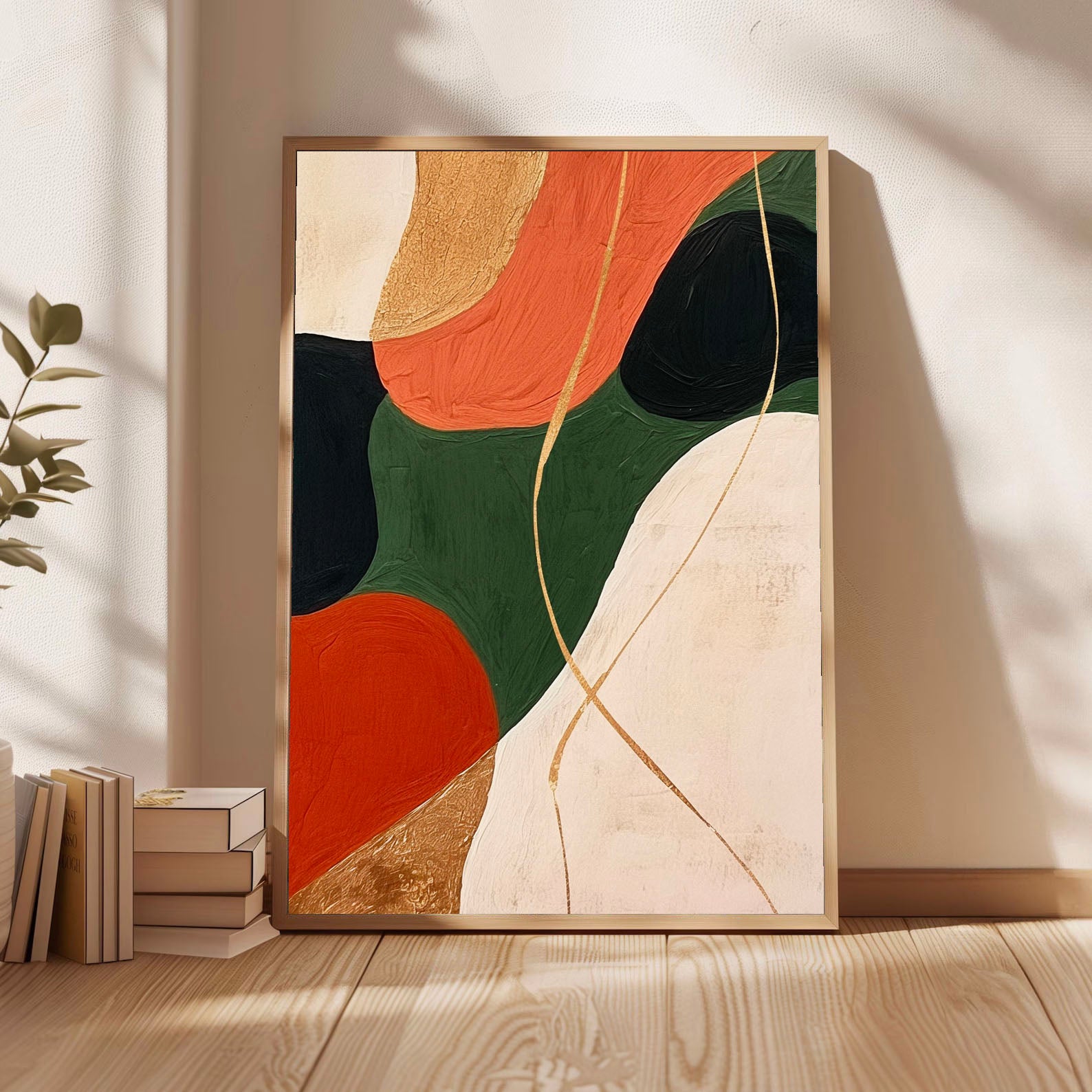 Textured Earthy Curves | Gold Streaks