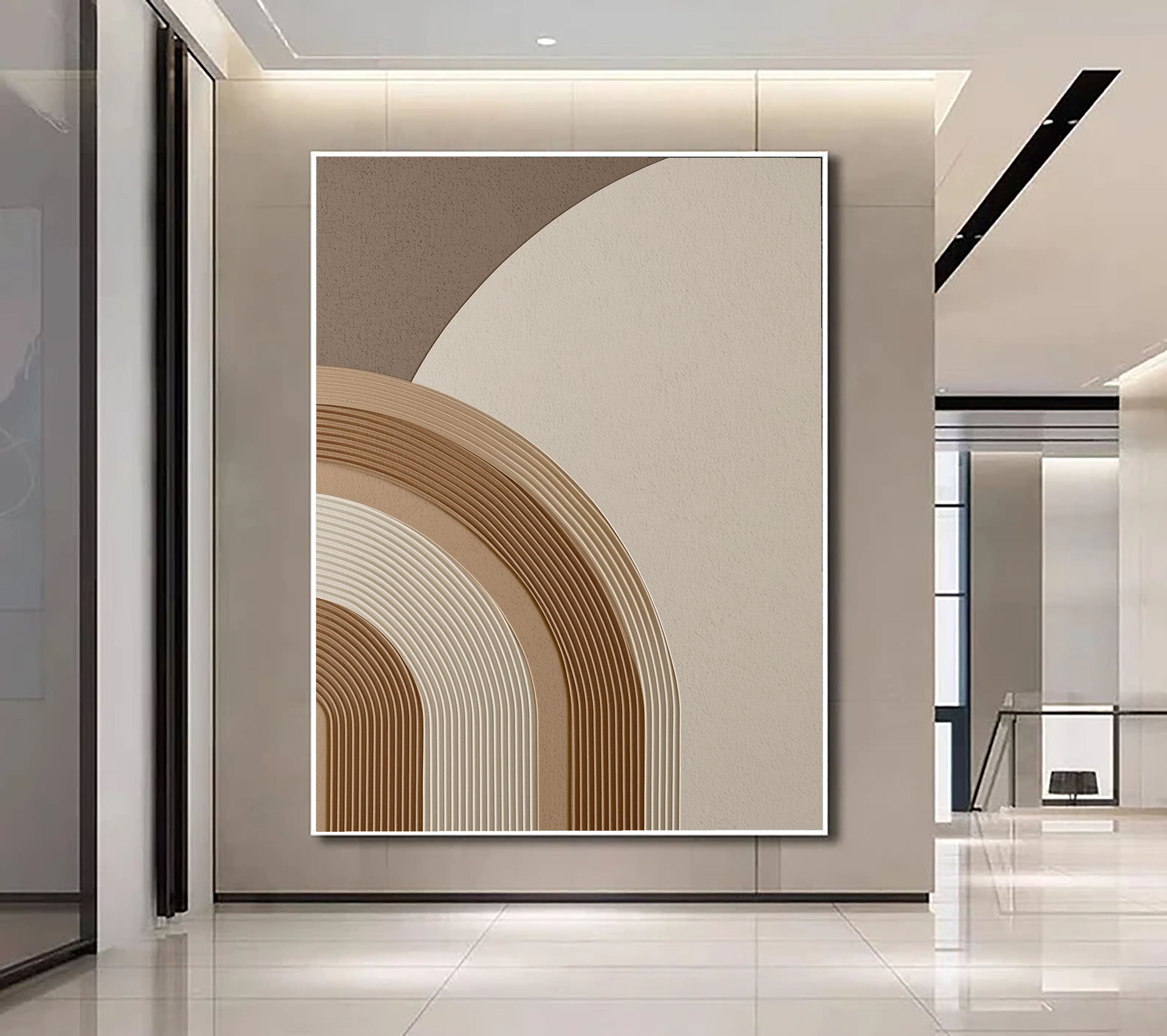Strukturierte Gewölbeschichten | Taupe Creme