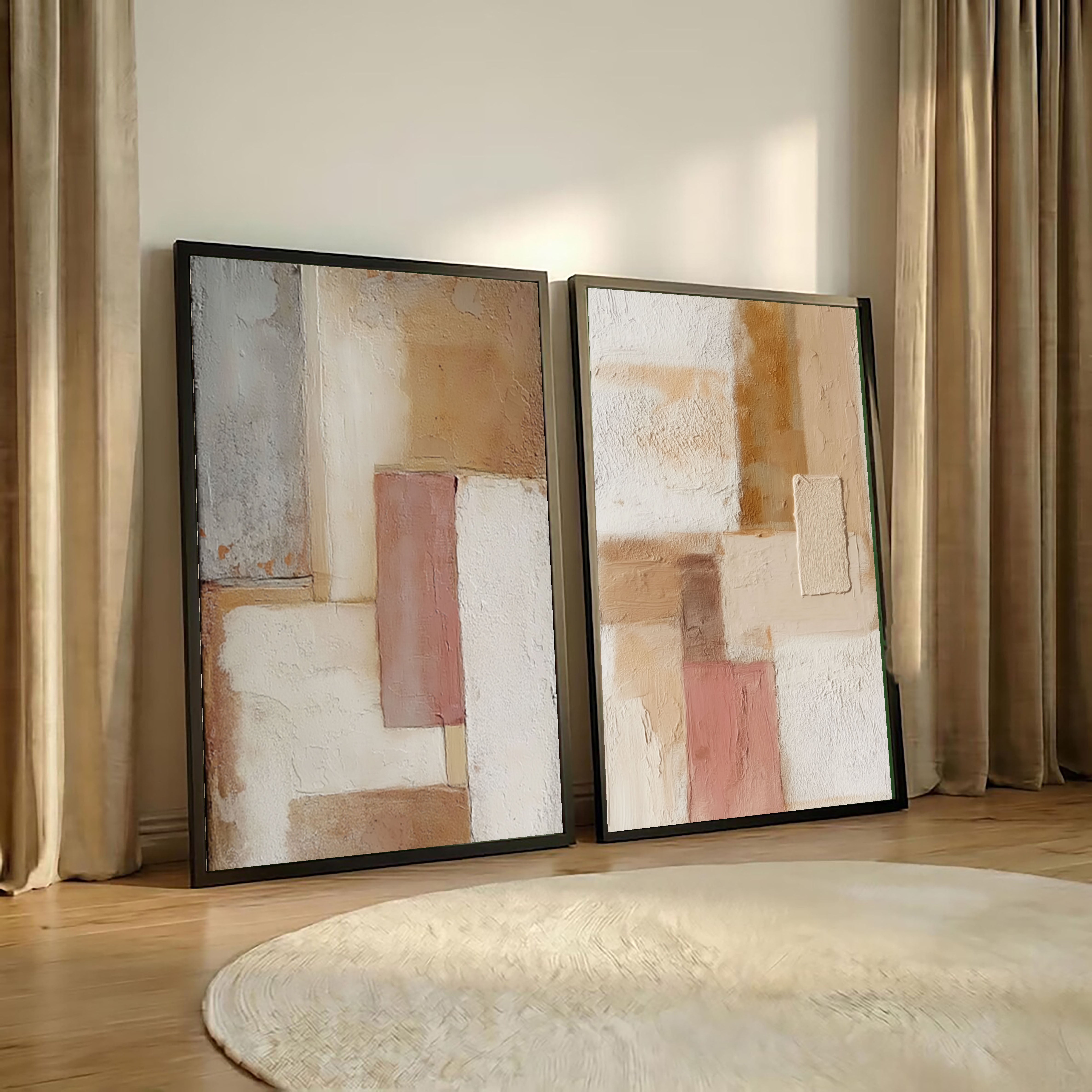 Textured Geometric Harmony | Earth Tones
