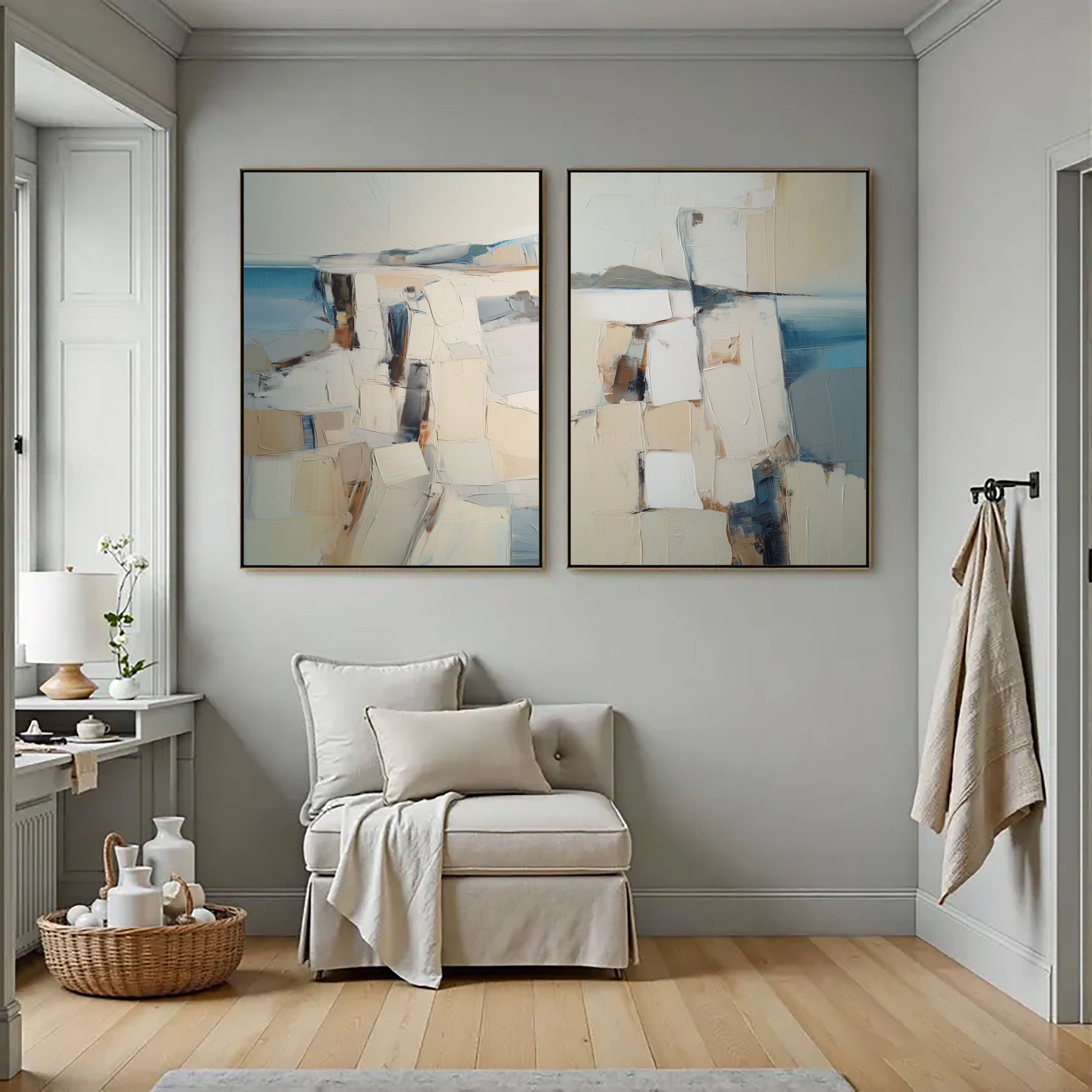 Textured Abstract Serenity | Blue Tones