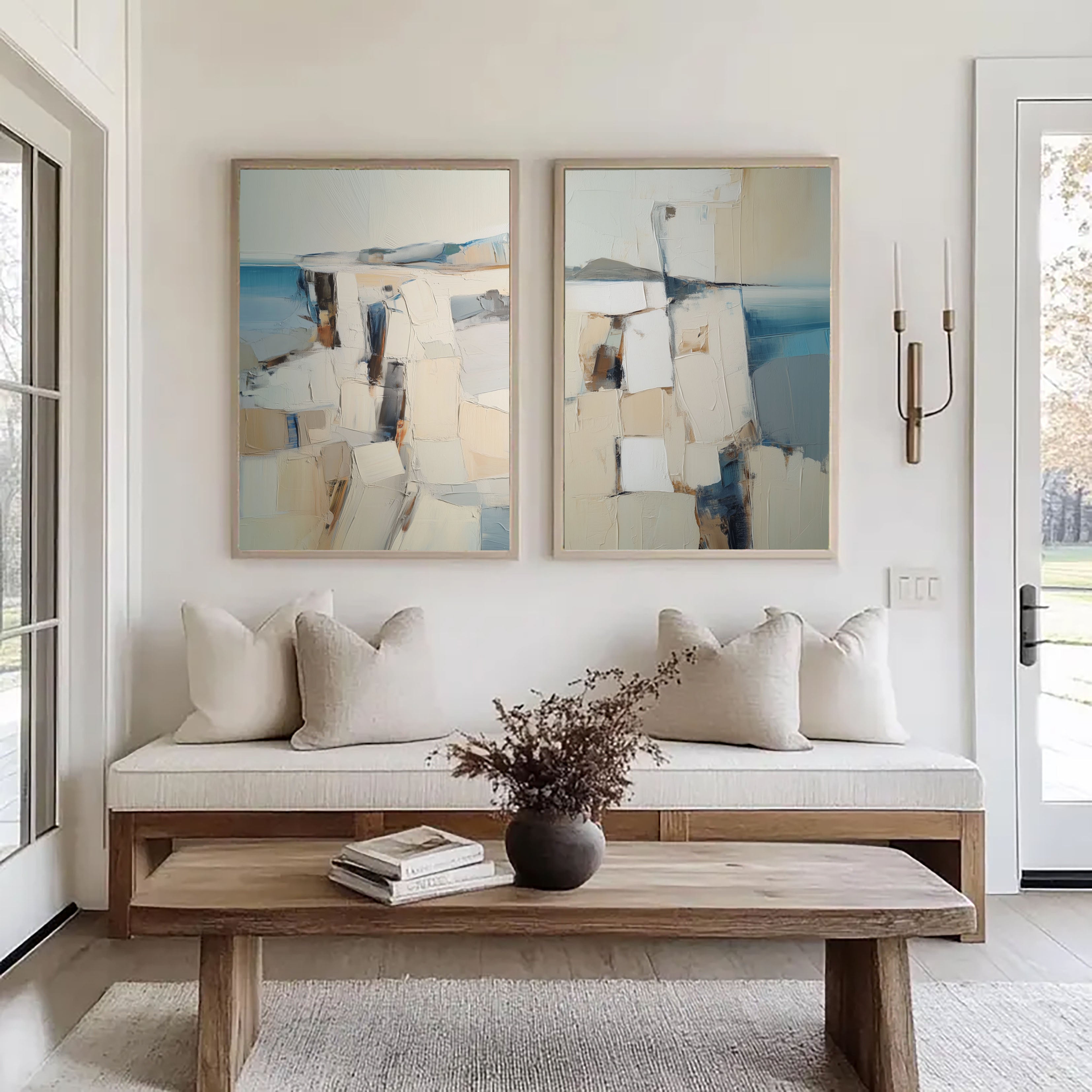 Textured Abstract Serenity | Blue Tones