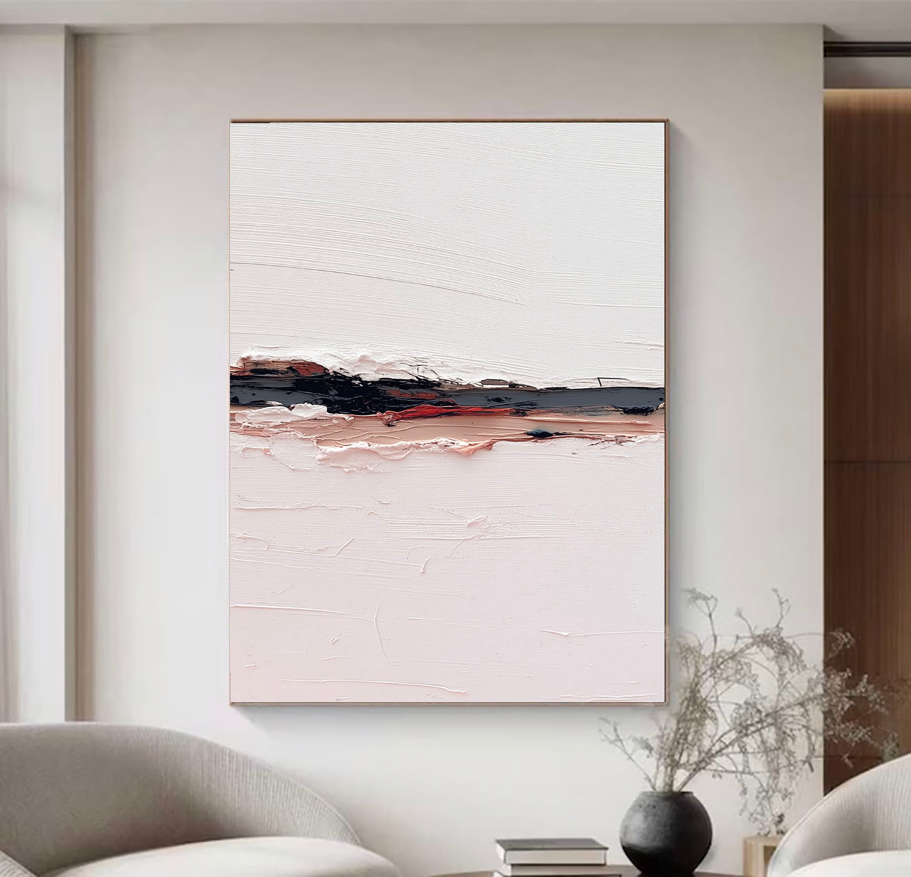 Textured Minimal Horizon | Black Blush