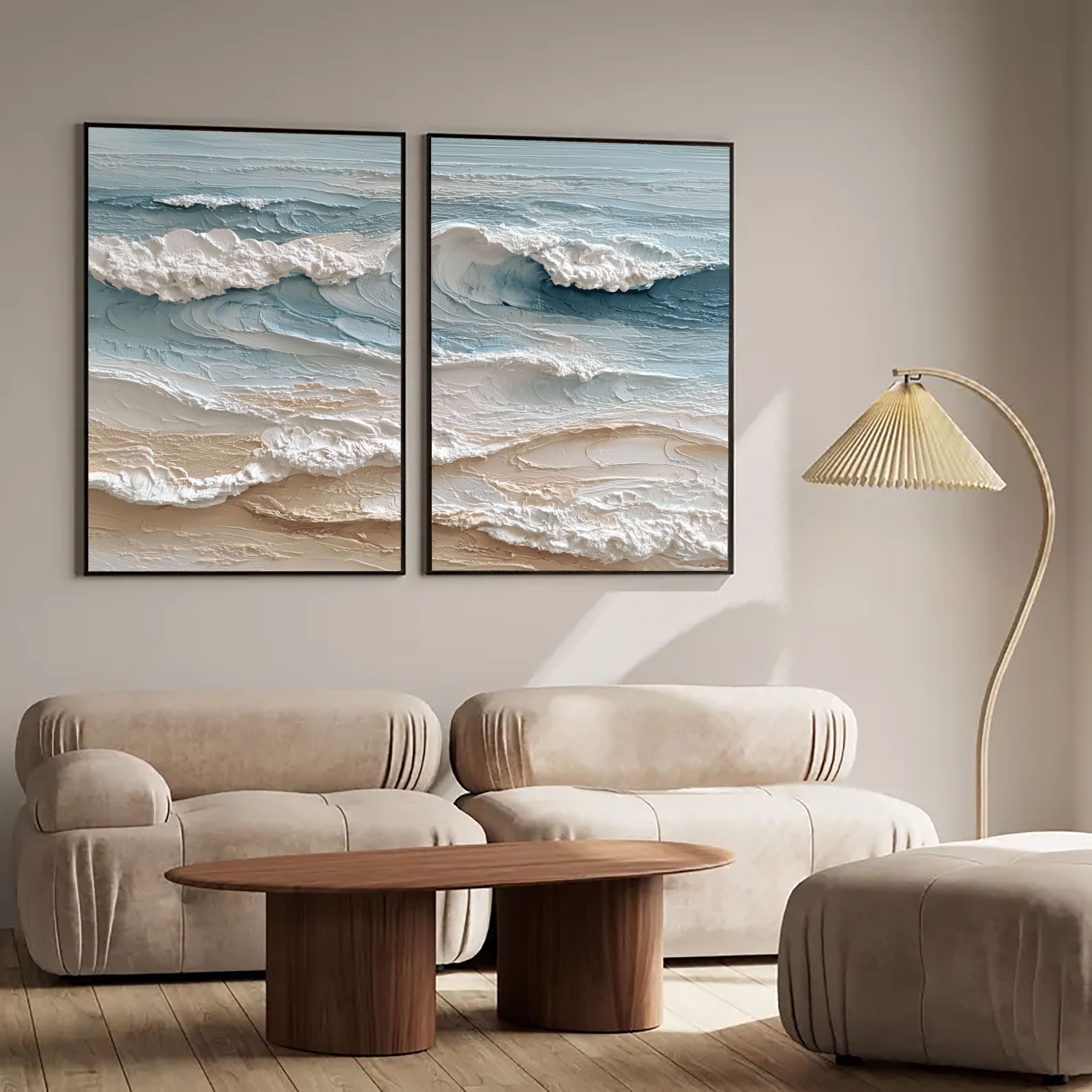 Textured Coastal Serenity | Ocean Waves