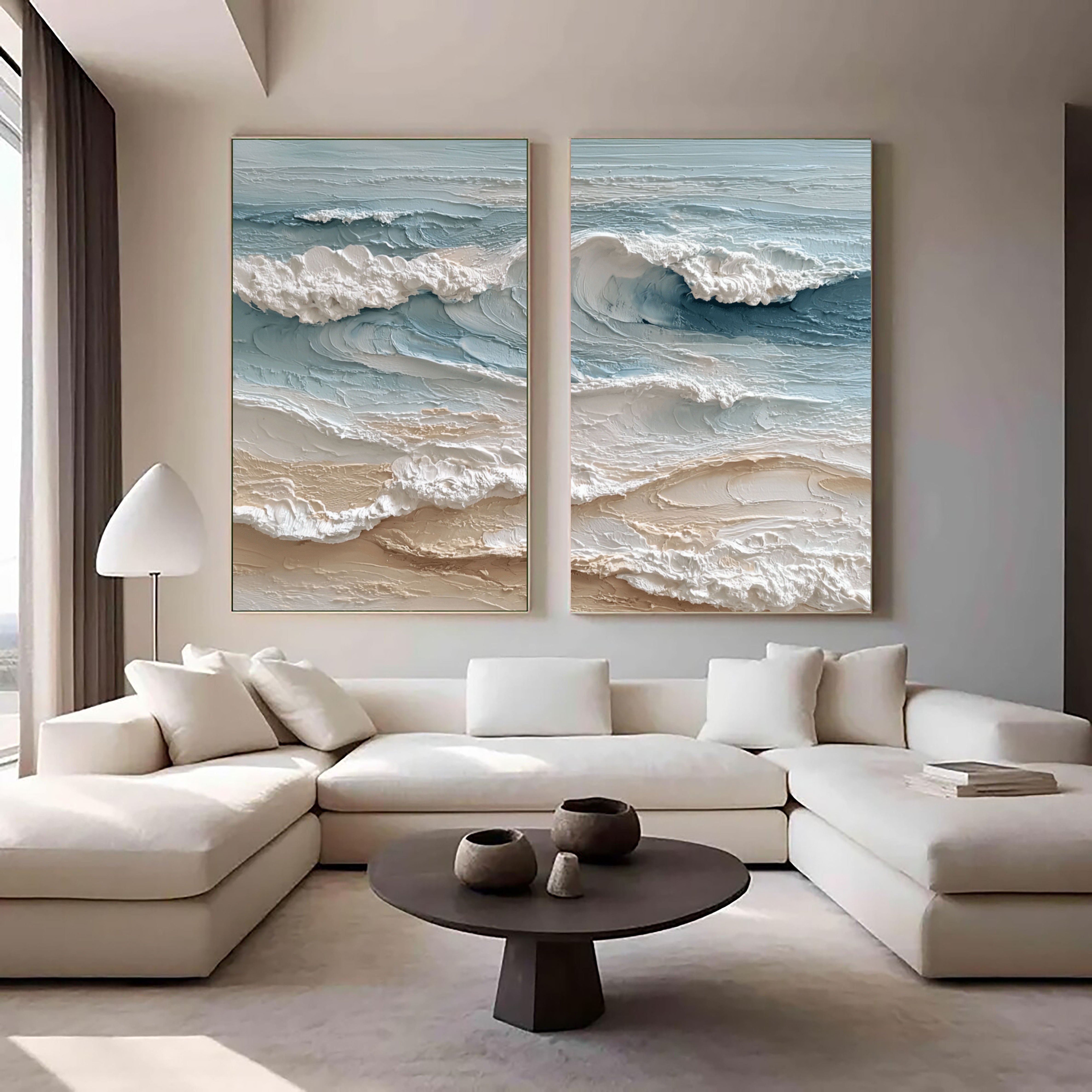 Textured Coastal Serenity | Ocean Waves