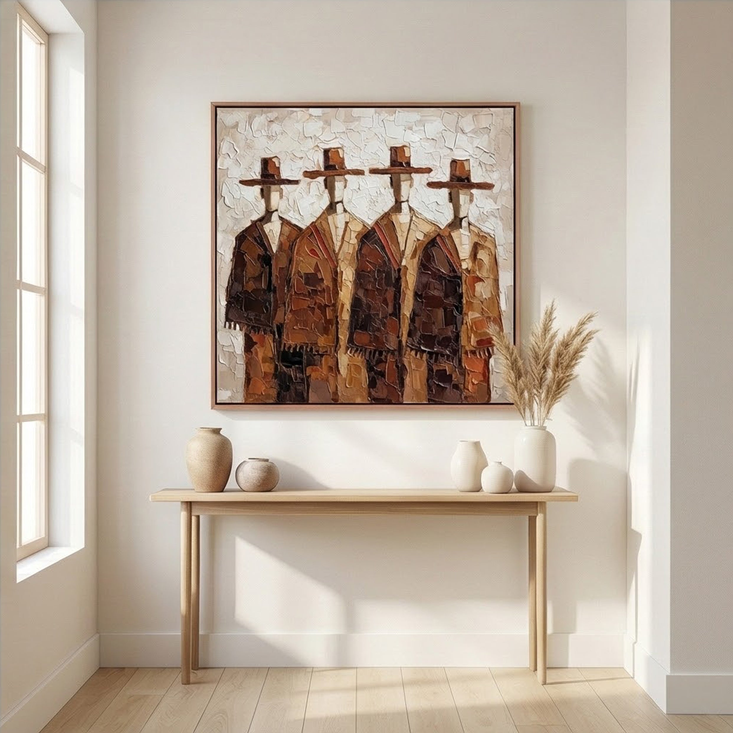 Textured Rustic Quartet | Hat Silhouettes