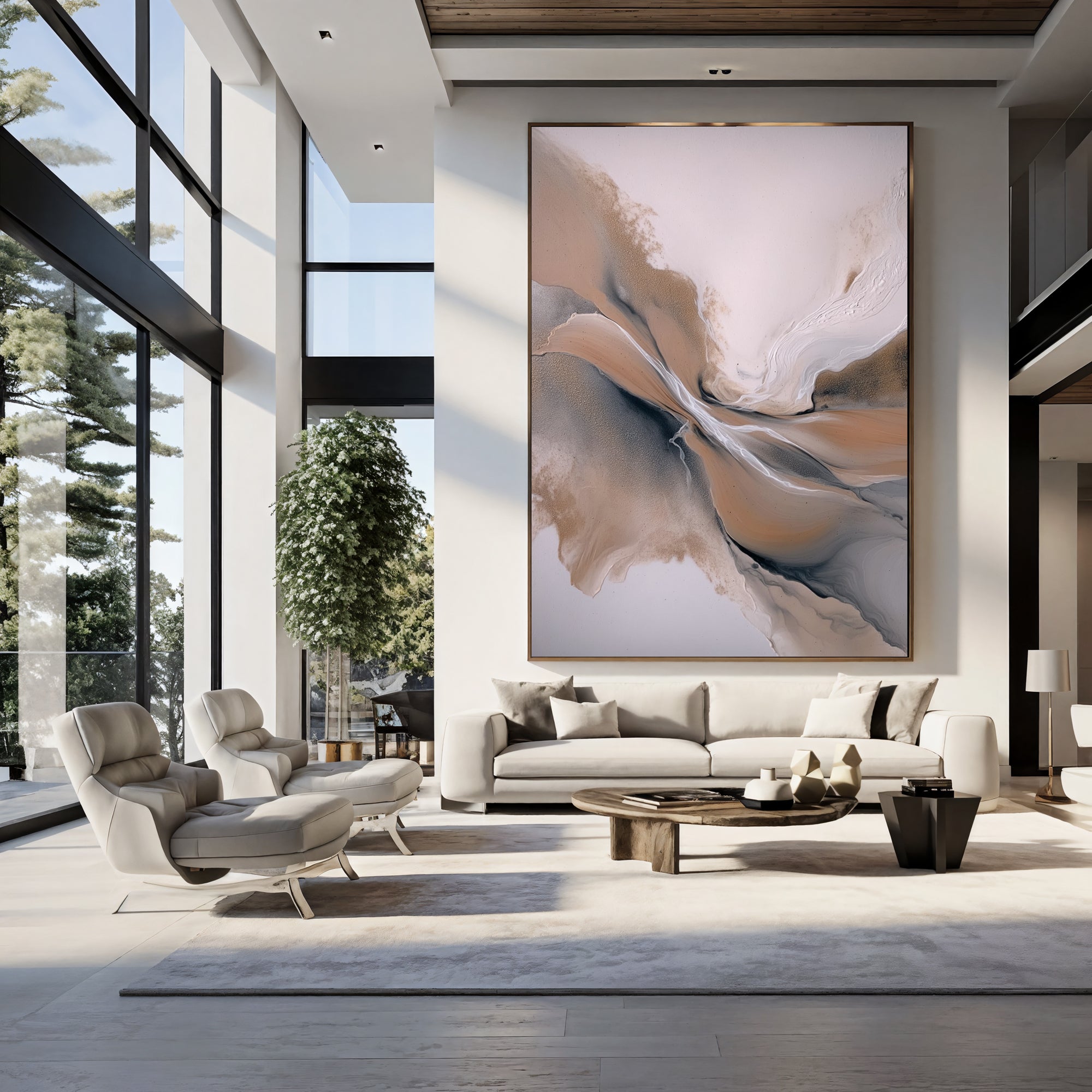 Textured Ethereal Swirls | Blush Hues