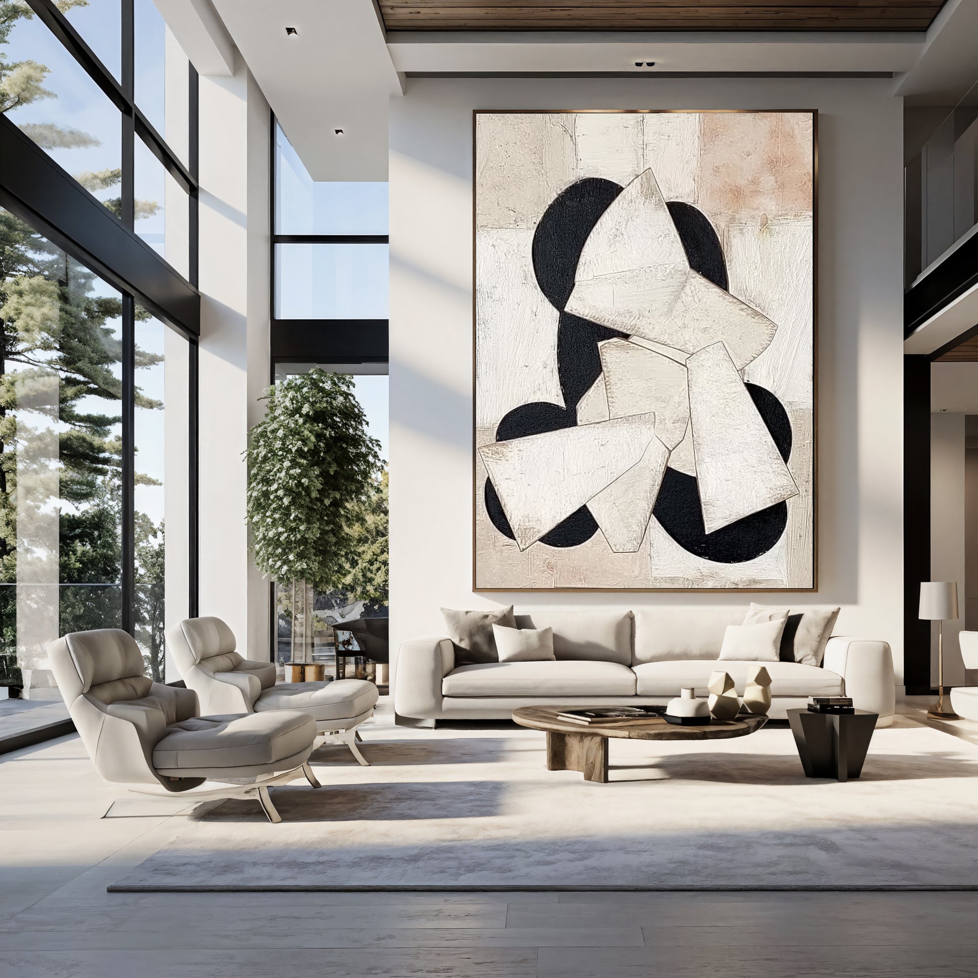 Textured Geometric Charm | Neutral Tones