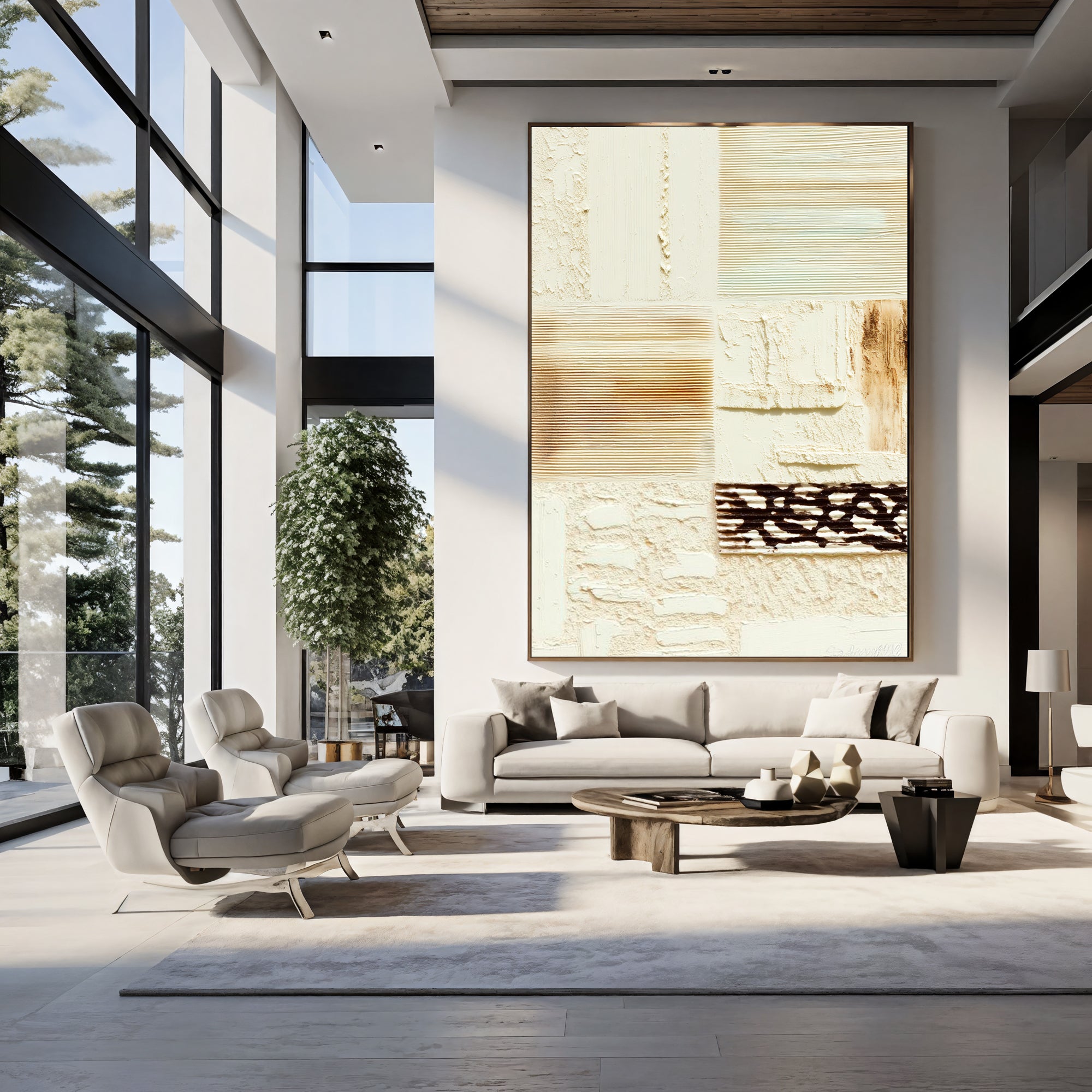 Imbricated Alabaster Segments | Umber Intarsias