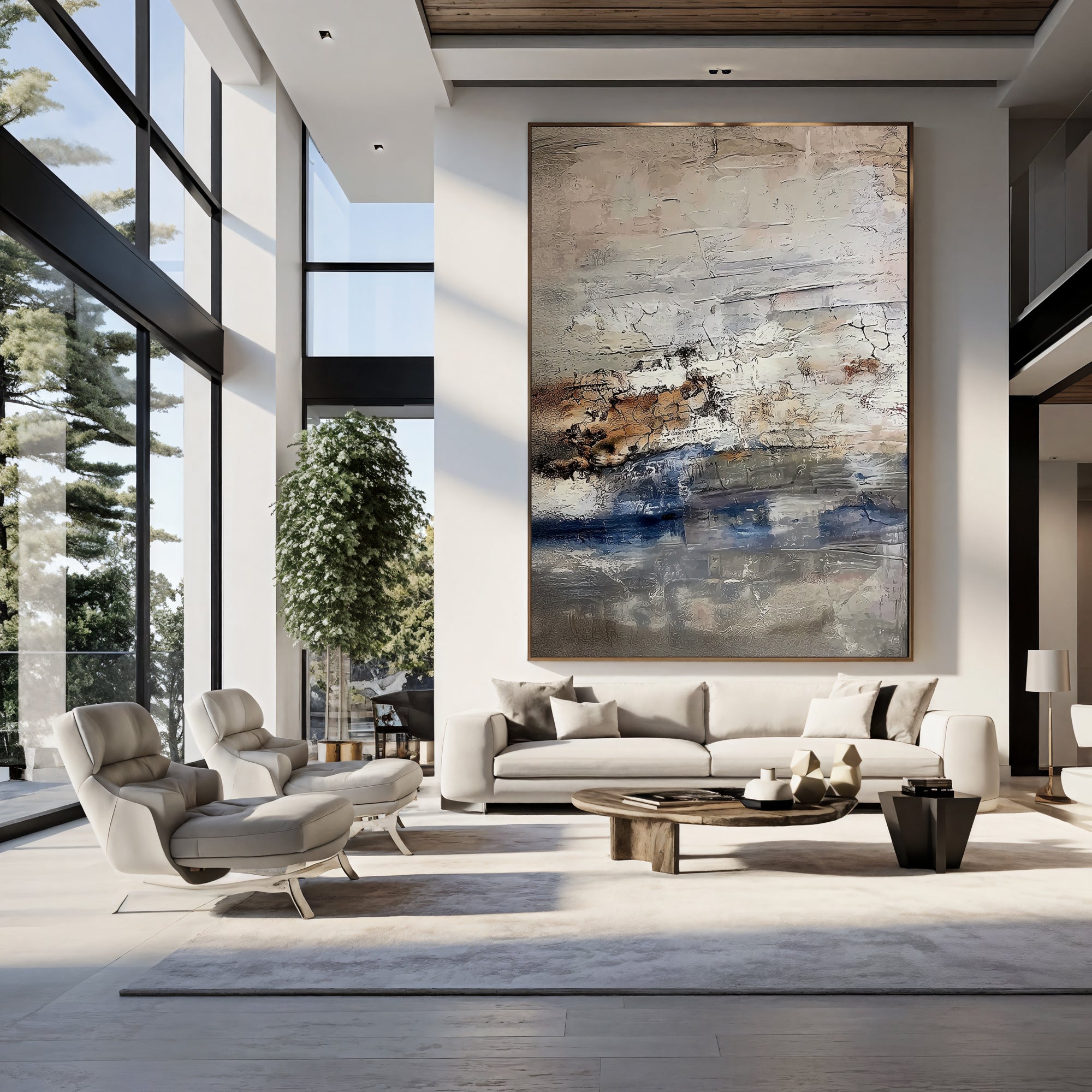 Craquelure Beige Horizons | Indigo Strata